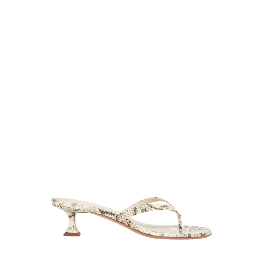 Amina Muaddi o1h1sh11225 Juliette Thong 45 in Print Snake Natural/Multi Size US 10.5 / IT 40.5 - 1 Thumbnail