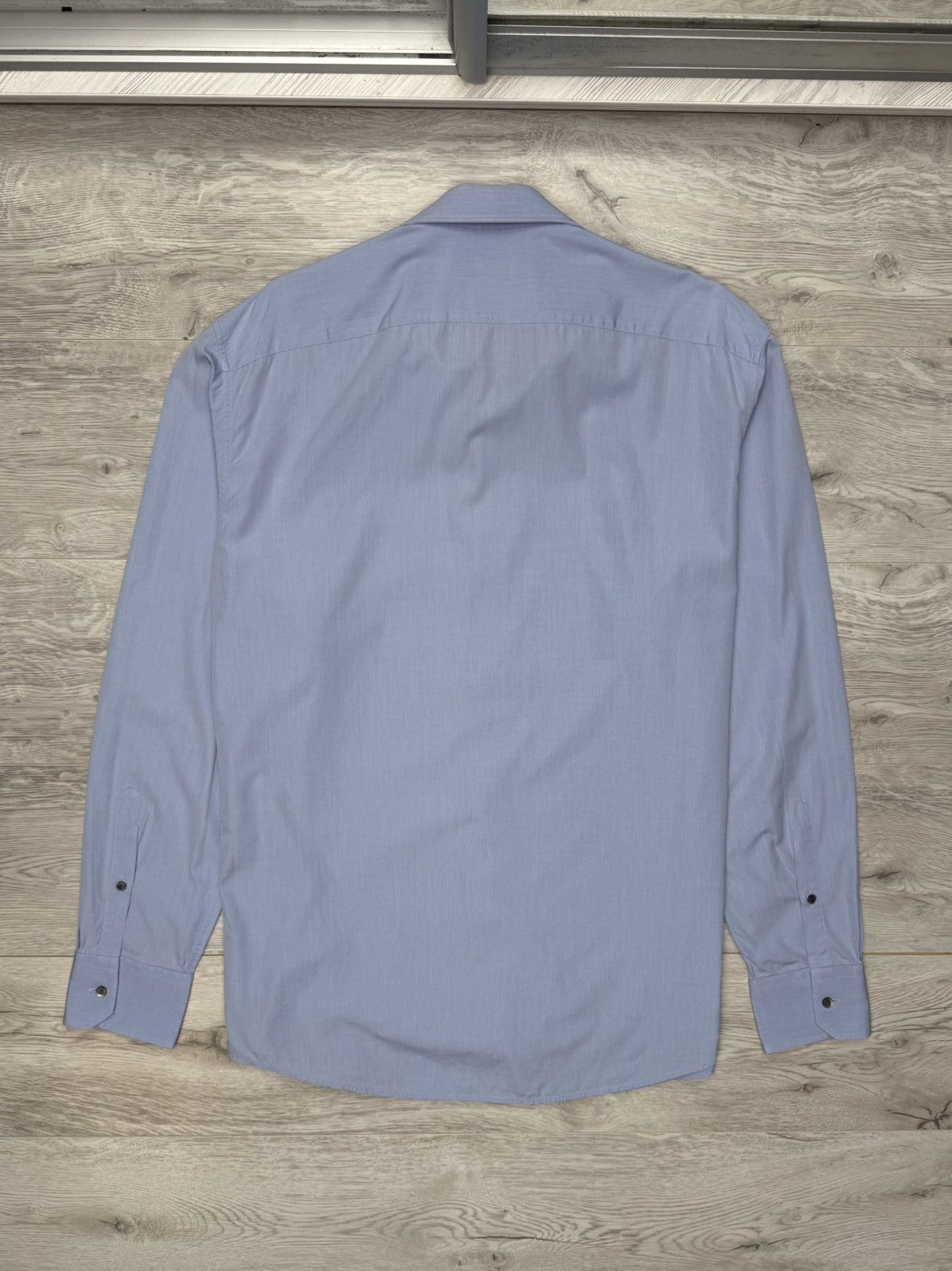 Gucci Vintage Gucci Men’s Blue Cotton Long Sleeve Button Up Shirt Size US L / EU 52-54 / 3 - 11 Thumbnail