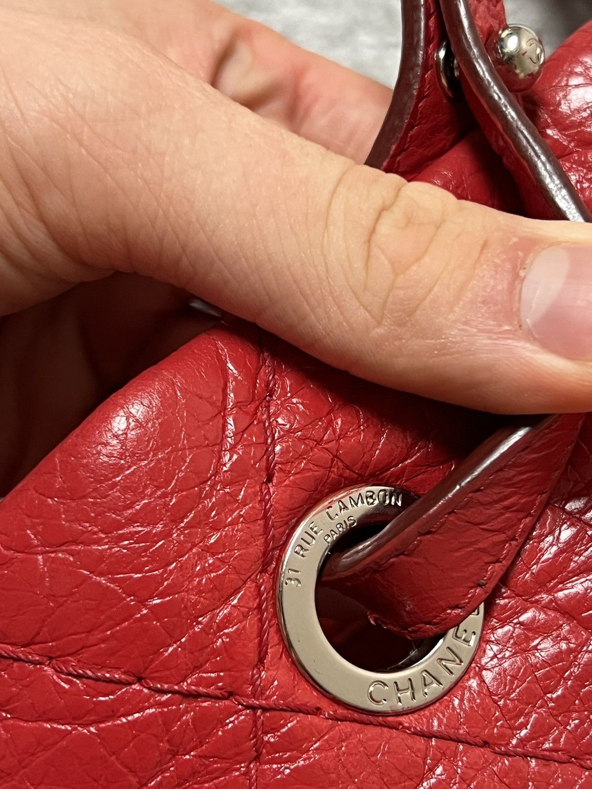 Chanel Chanel On The Road Tote Red Calfskin Leather Bag Size ONE SIZE - 10 Thumbnail