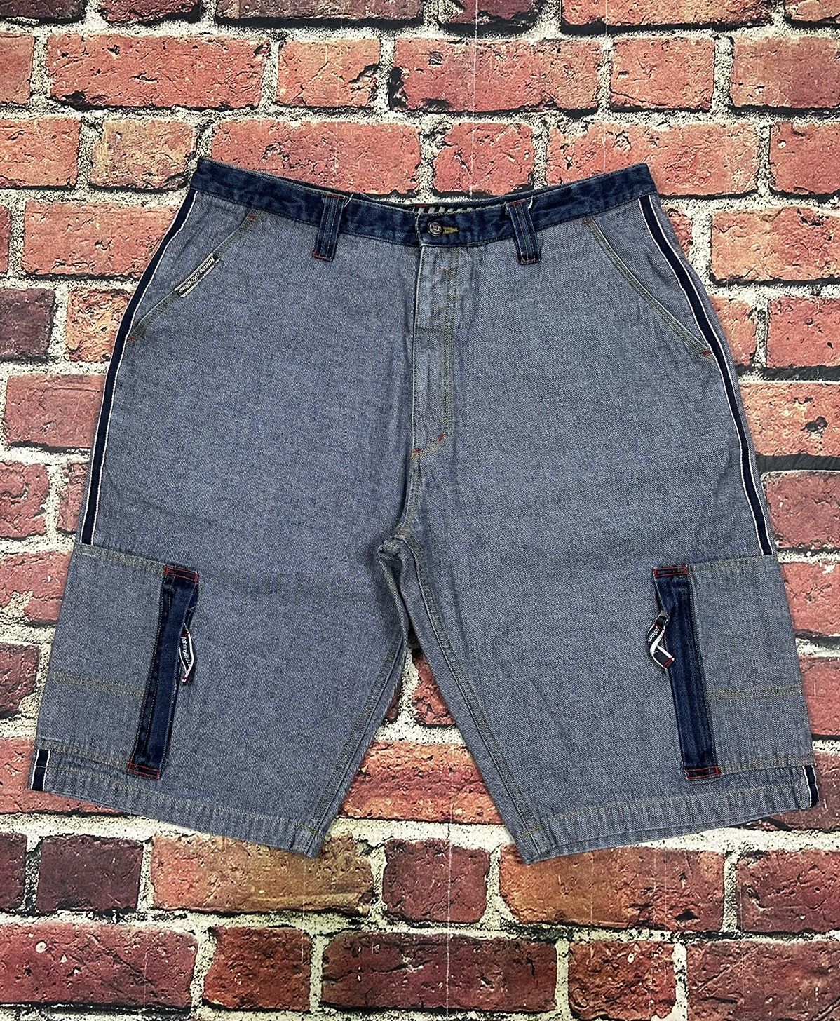 Vintage Vintage Johnny Blaze Denim Shorts Jorts Baggy Y2K Method Man Size US 38 / EU 54 - 2 Thumbnail