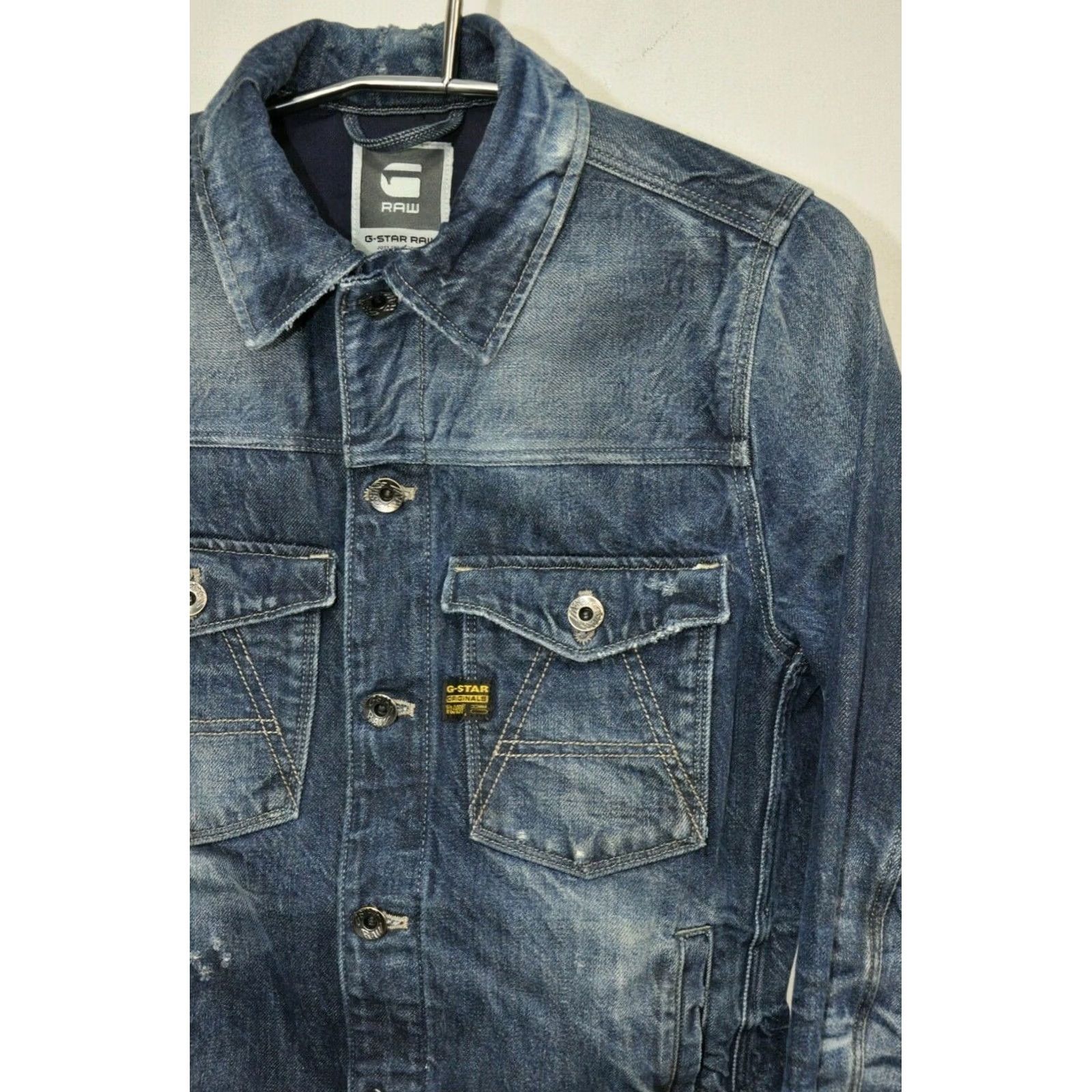G-Star G-Star Raw A Crotch Slim Jacket Men S Denim Blue Size S Vintage No Size US S / EU 44-46 / 1 - 4 Thumbnail