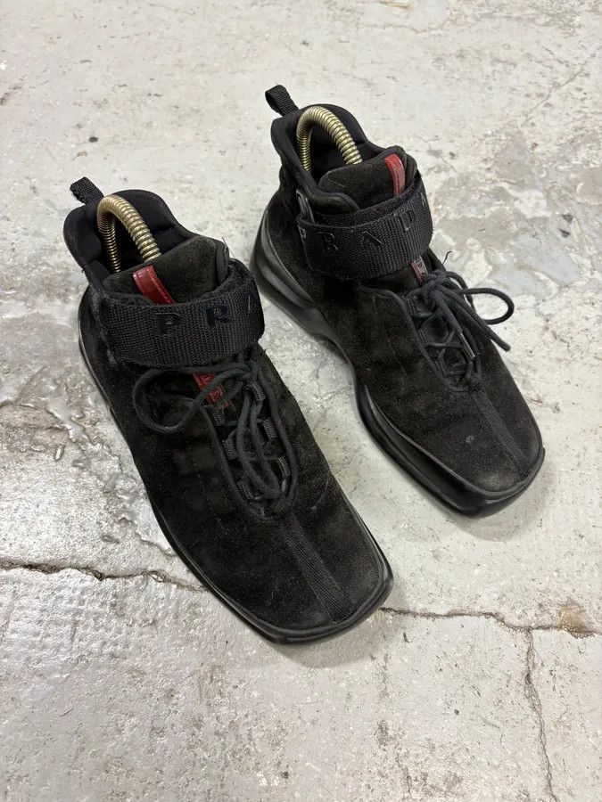 Prada FW1999 Prada Black Hybrid High Leather Strap Shoes Size US 5 / IT 35 - 3 Thumbnail
