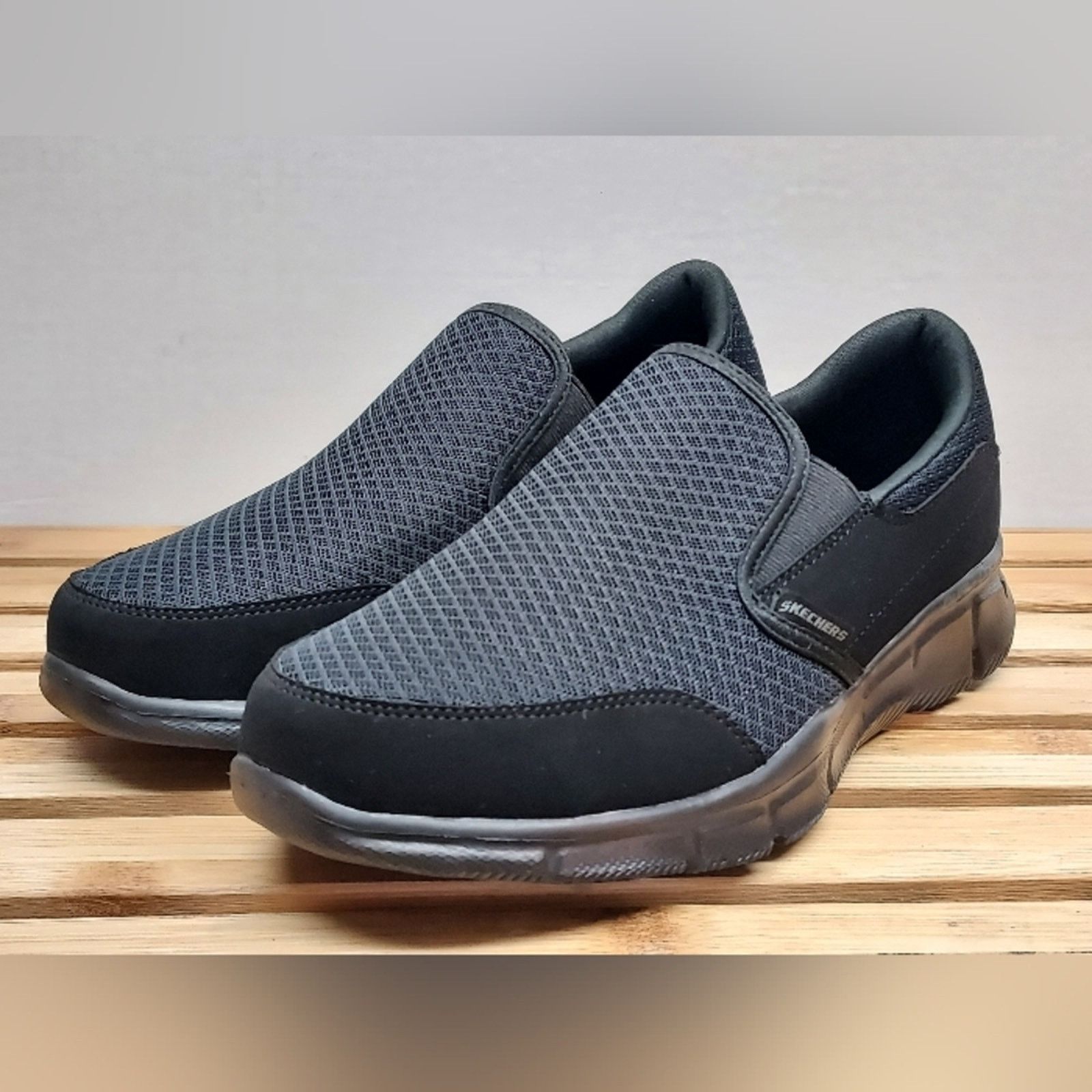 SKECHERS Skechers Mens Black Equalizer RelaxedFit SlipOn Shoes Size 7 Size US 7 / EU 40 - 1 Thumbnail