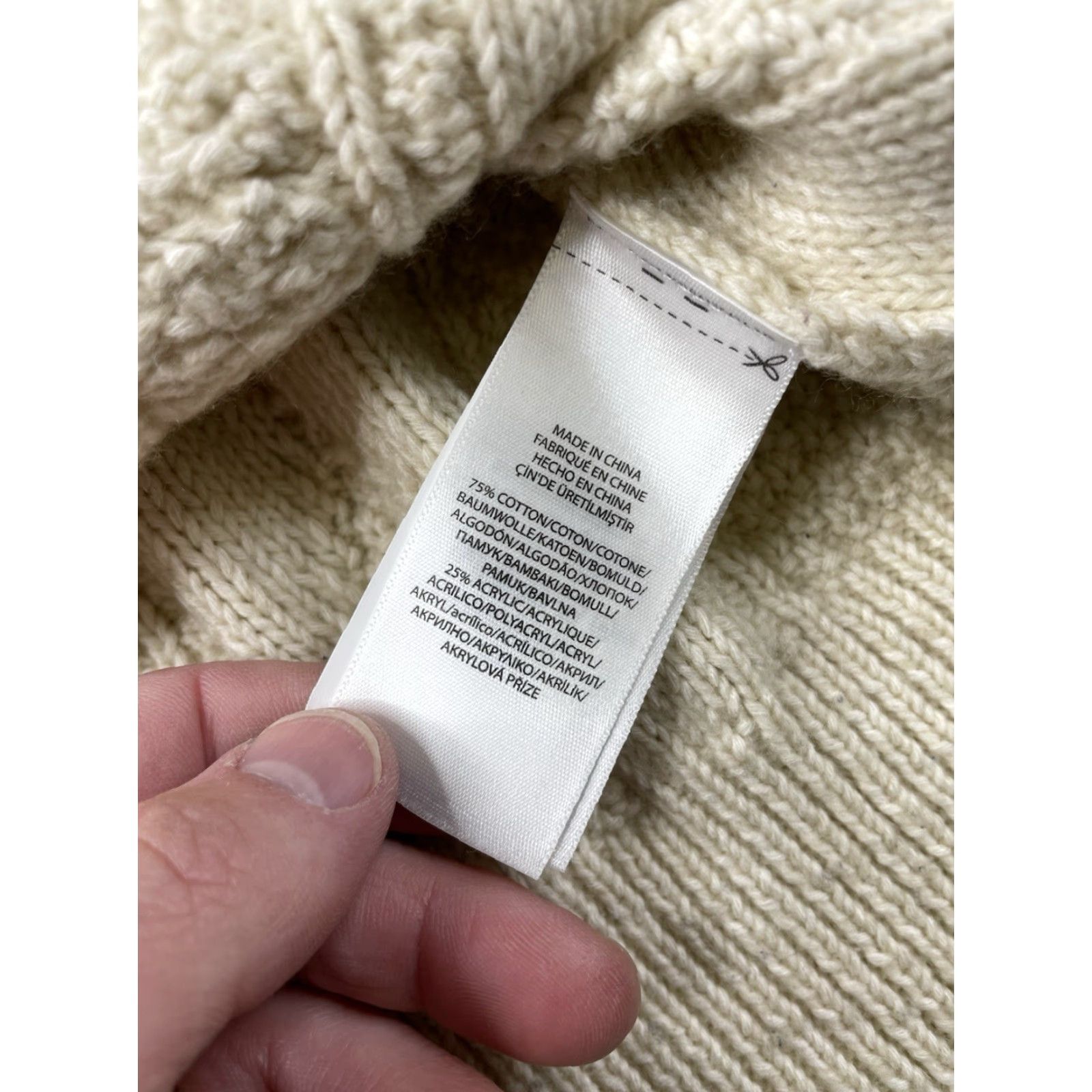 Polo Ralph Lauren VINTAGE Polo Ralph Lauren Sweater Womens Small Ivory Cable Knit Fisherman Aran Pullover Size S / US 4 / IT 40 - 7 Thumbnail