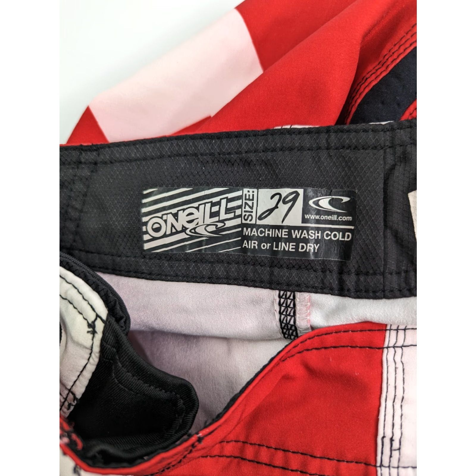 O'Neill O'Neill Board Shorts Mens 29 Geometric Multicolor Quick Dry Lightweight Side Pocket Drawstring Surf Beach Trunks 89/11 Polyester Elastaine Size US 29 - 5 Thumbnail