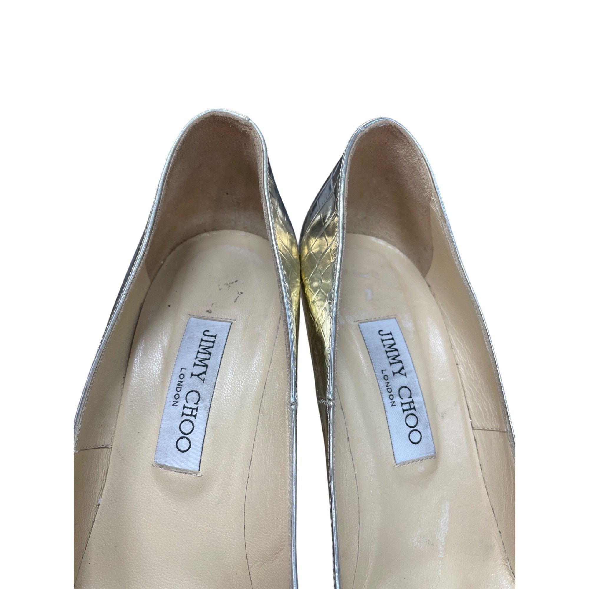 Jimmy Choo Jimmy Choo London womans silver croc pattern stilleto 4.5" h Size US 9.5 / IT 39.5 - 20 Thumbnail