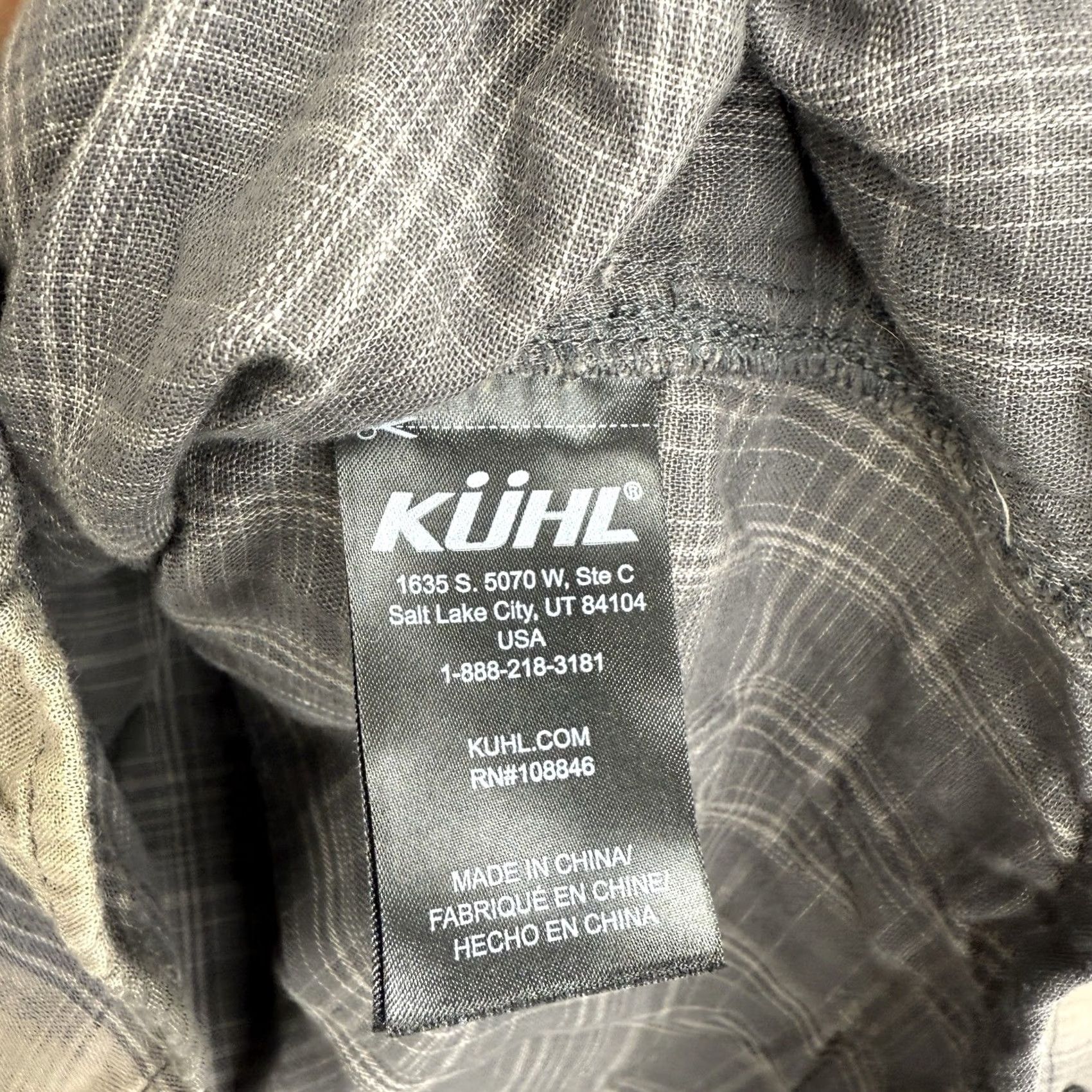 Vintage KÜHL Flannel Shirt Mens XL Brown Gray Plaid Long Sleeve Lightweight Hiking Button-Up Casual Outdoor Mens XL Brown Plaid Flannel Shirt Size US XL / EU 56 / 4 - 7 Thumbnail