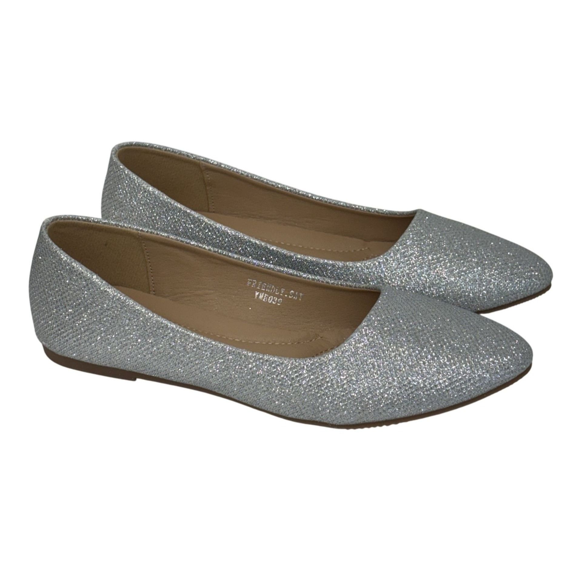 Other LUCITA / Friendly / Silver / Glittery / Flats / With Pointed Size US 10 / IT 40 - 2 Thumbnail