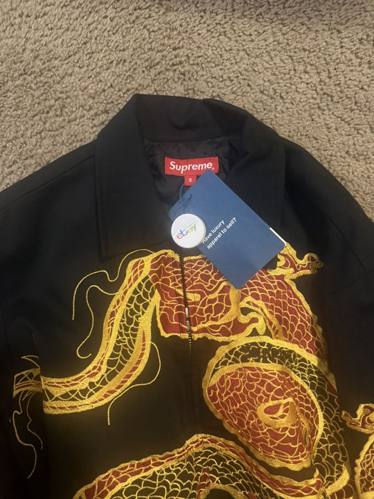 Supreme Supreme FW18 Dragon Work Jacket Black Small S Size US S / EU 44-46 / 1 - 4 Thumbnail