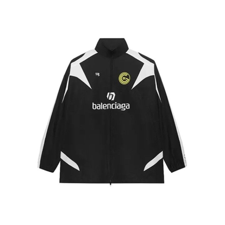 Balenciaga Balenciaga Black Embroidered Logo Long Sleeve Jacket Size US L / EU 52-54 / 3 - 1 Thumbnail
