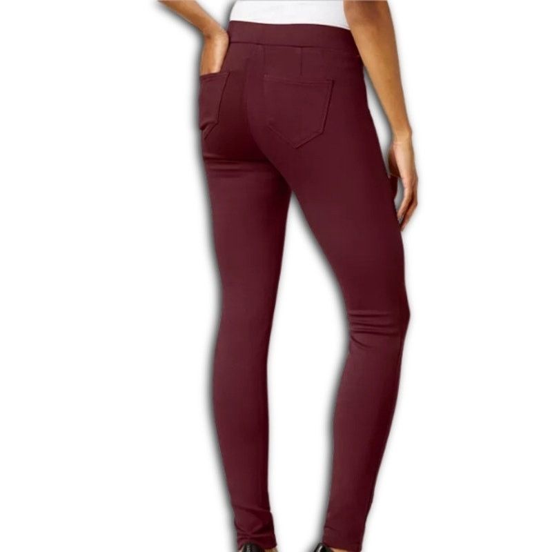 Other Style & Co Leggings Back Pocket Stretchable Purple Plum S Size 28" / US 6 / IT 42 - 5 Thumbnail