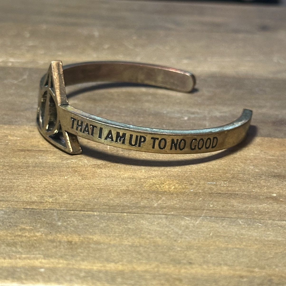 Warner Bros Harry Potter I Solemnly Swear Deathly Hollows cuff bracelet Size ONE SIZE - 6 Thumbnail