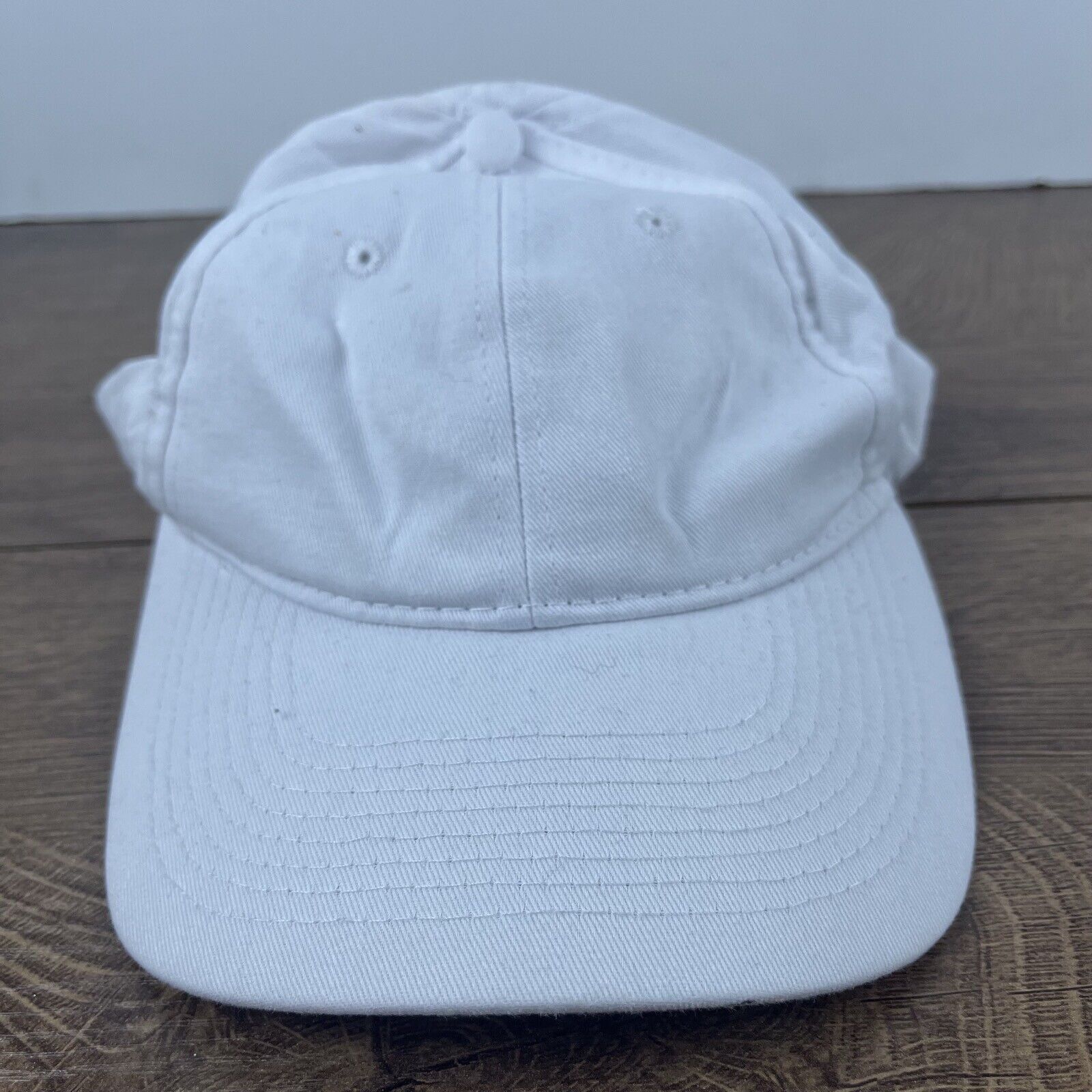 Other Plain White Baseball Hat Cap Adjustable Hat White Hat Adjust Size ONE SIZE - 3 Thumbnail