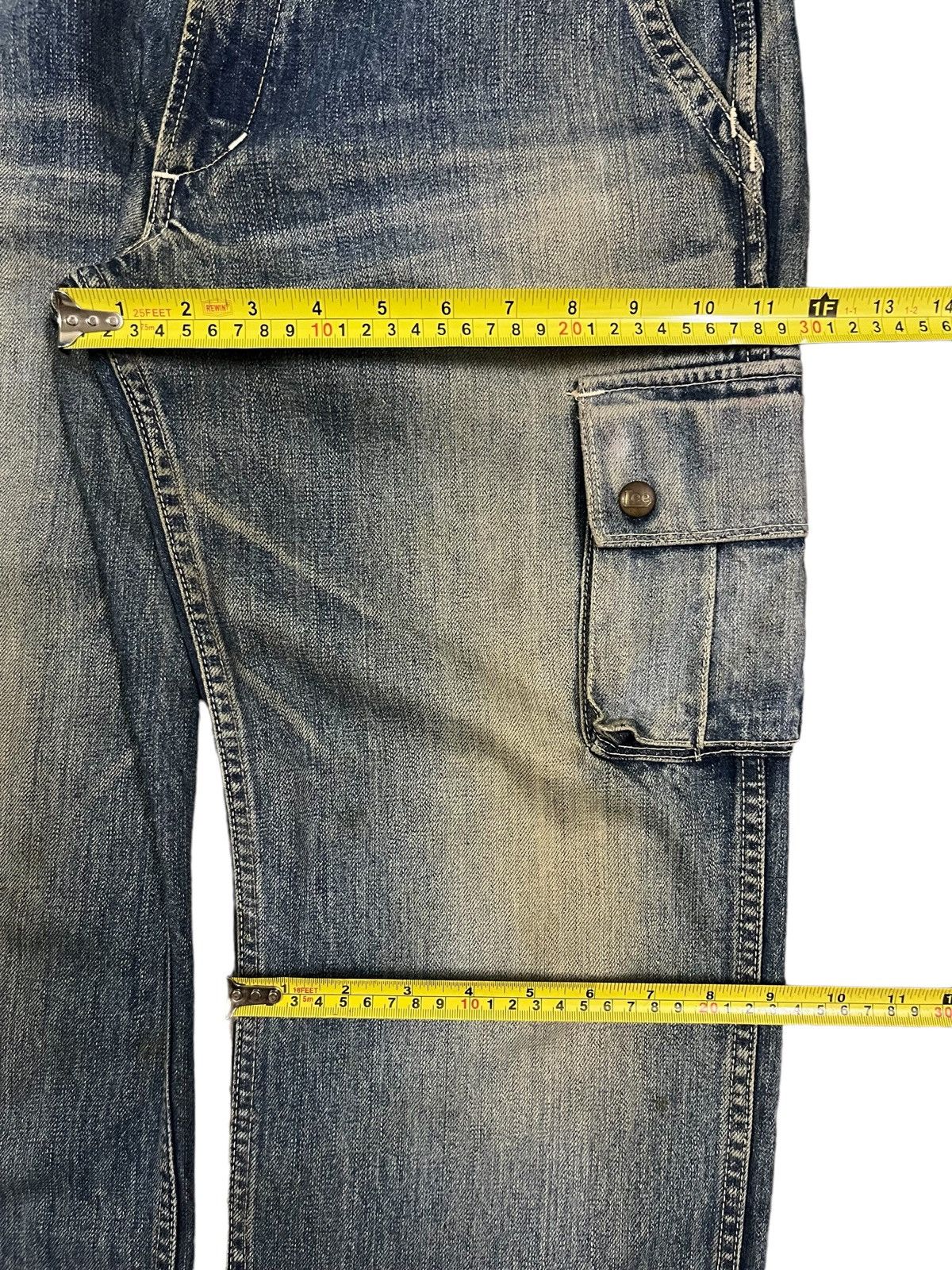 Japanese Brand × Le Grande Bleu (L.G.B.) Vintage Lee Mud Washed Multi Pocket Cargo Baggy Jeans Size US 32 / EU 48 - 21 Thumbnail