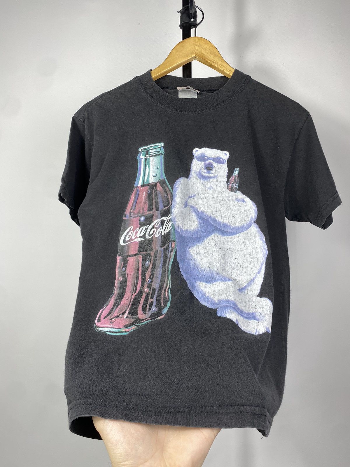Coca Cola × Vintage Rare Vintage 90s Faded Coca Cola Logo Polar Bear Tee Tshirt Size US S / EU 44-46 / 1 - 4 Thumbnail
