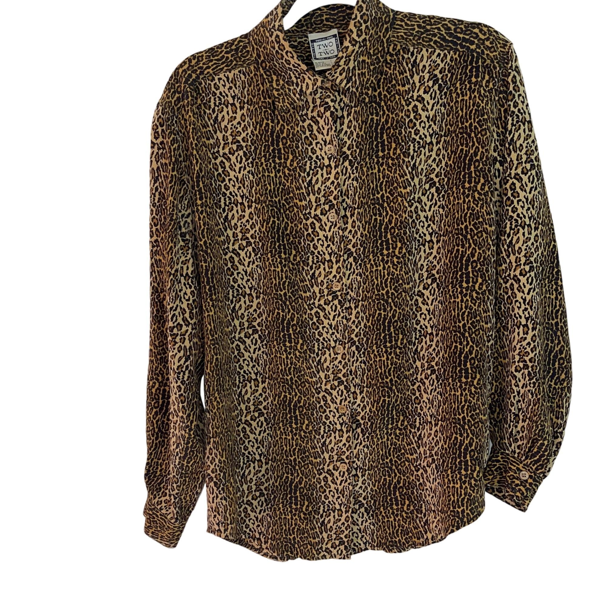 Vintage Two Two Vintage Womens Blouse Size Medium Brown Size M / US 6-8 / IT 42-44 - 8 Thumbnail