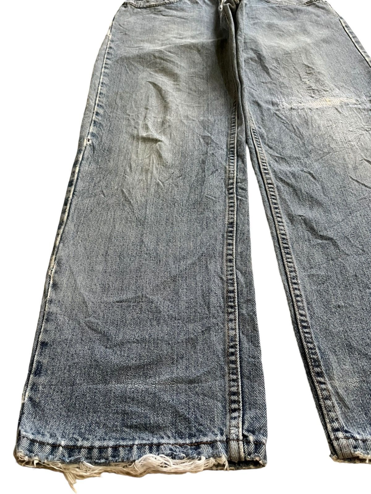 Levi's Vintage 80s Levis Silver Tab Blue Wash Distress Baggy Jeans Size US 31 - 6 Thumbnail