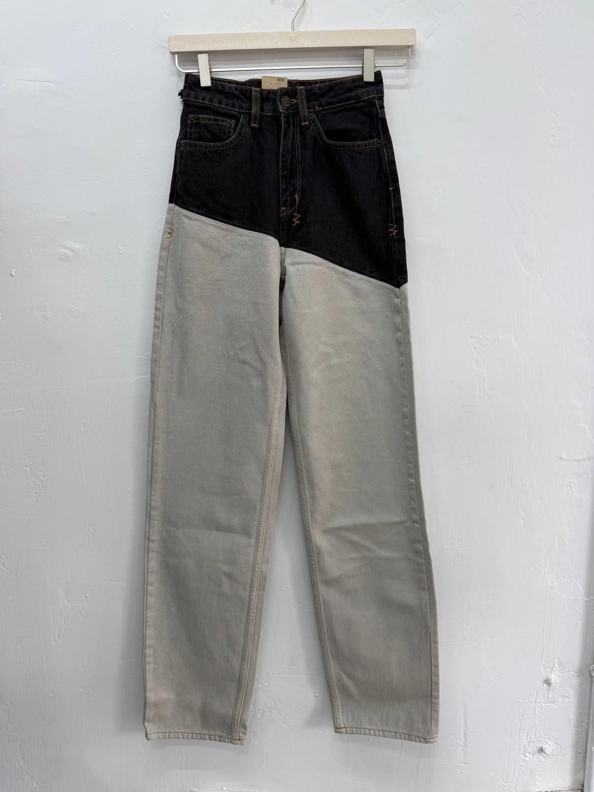 Ksubi new ksubi womens denim jeans playback spliced bone black 23 Size 23" - 1 Thumbnail