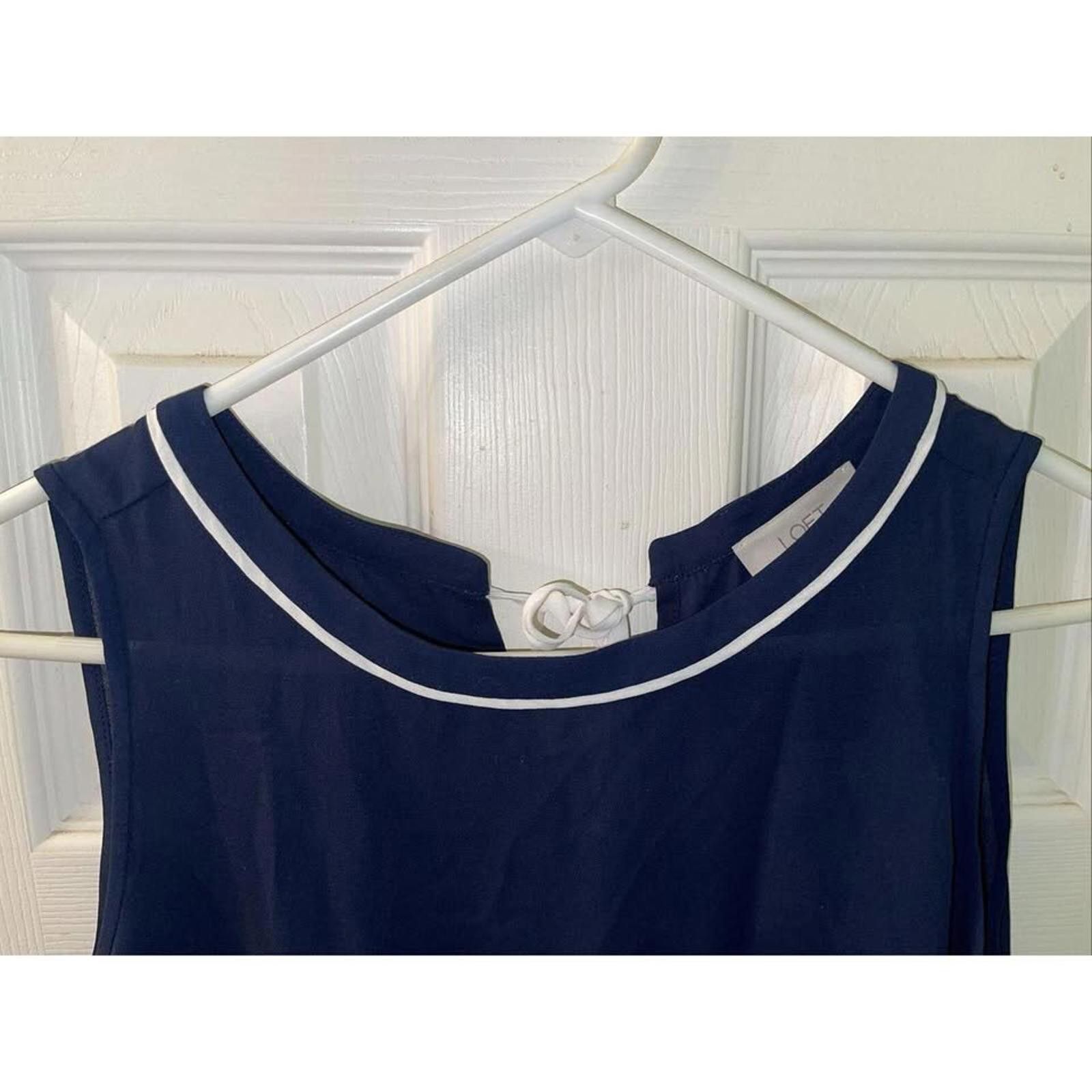 Other LOFT Women's Sleeveless Blouse with Contrast Trim - Size S Size S / US 4 / IT 40 - 2 Thumbnail