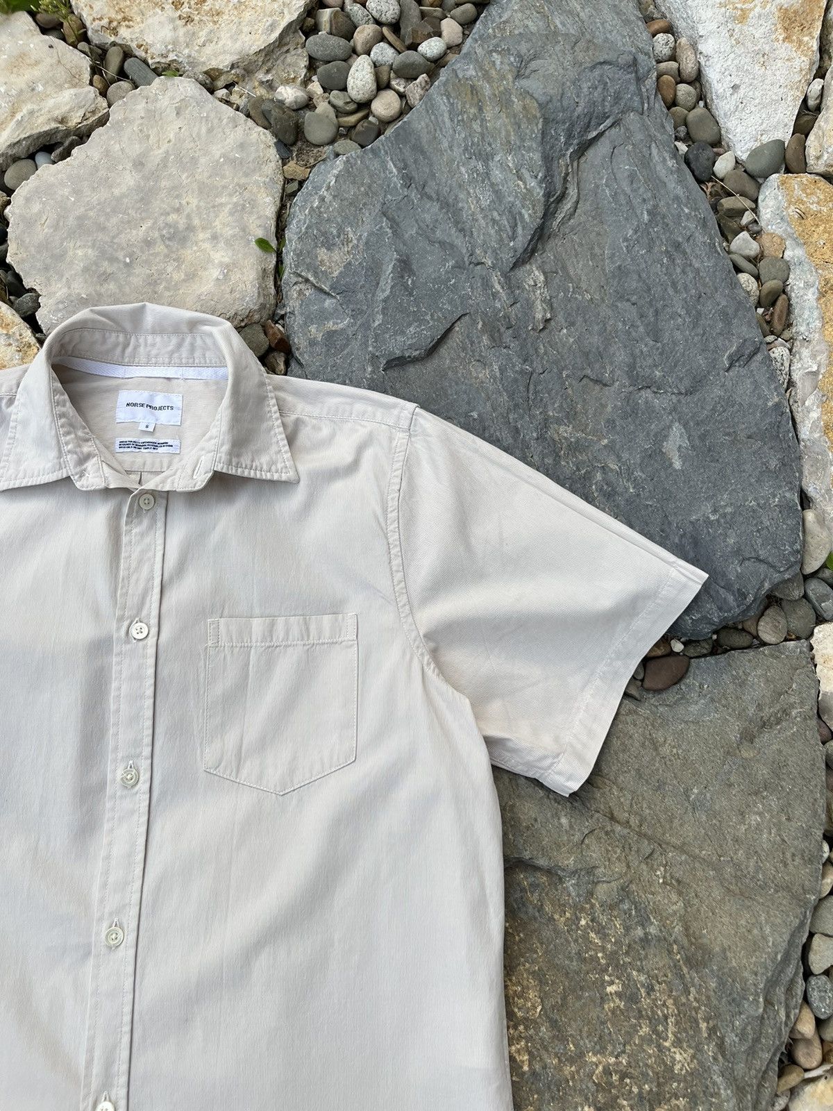 Norse Projects Norse Projects osvald micro stripe ss cotton pocket shirt Size US S / EU 44-46 / 1 - 2 Thumbnail
