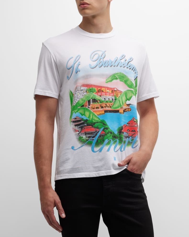 Amiri Men's Amiri Eden Rock Airbrush T-Shirt White PF23MJG042 Size US M / EU 48-50 / 2 - 1 Thumbnail
