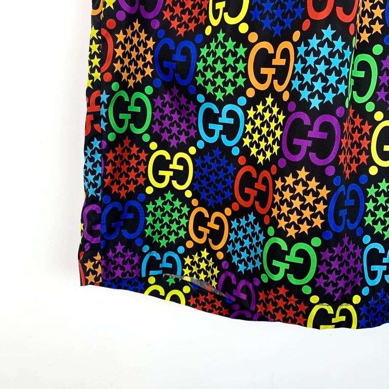 Gucci Gucci Color-blocking double G pattern full print mulberry s Size US 28 / EU 44 - 4 Thumbnail