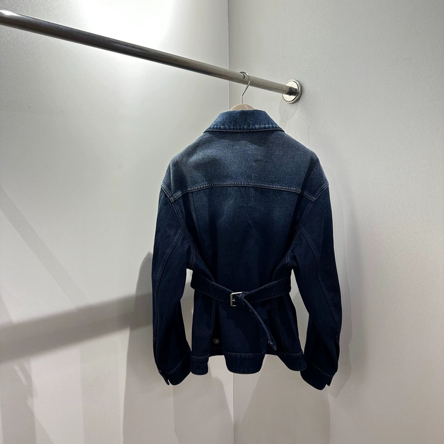 Christian Dior Monsieur Christian Dior may354 24SS Embroidered Belt Denim Jacket 34 Size XS / US 0-2 / IT 36-38 - 2 Thumbnail