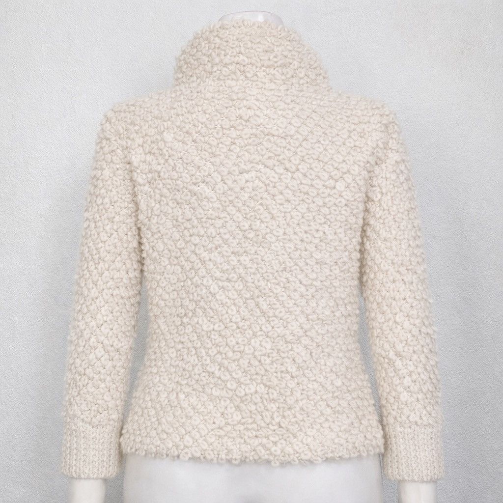 Iro IRO Jacket Sweater Caty Cream Loop Stitched Knit Blazer Sz 6 Size M / US 6-8 / IT 42-44 - 7 Thumbnail