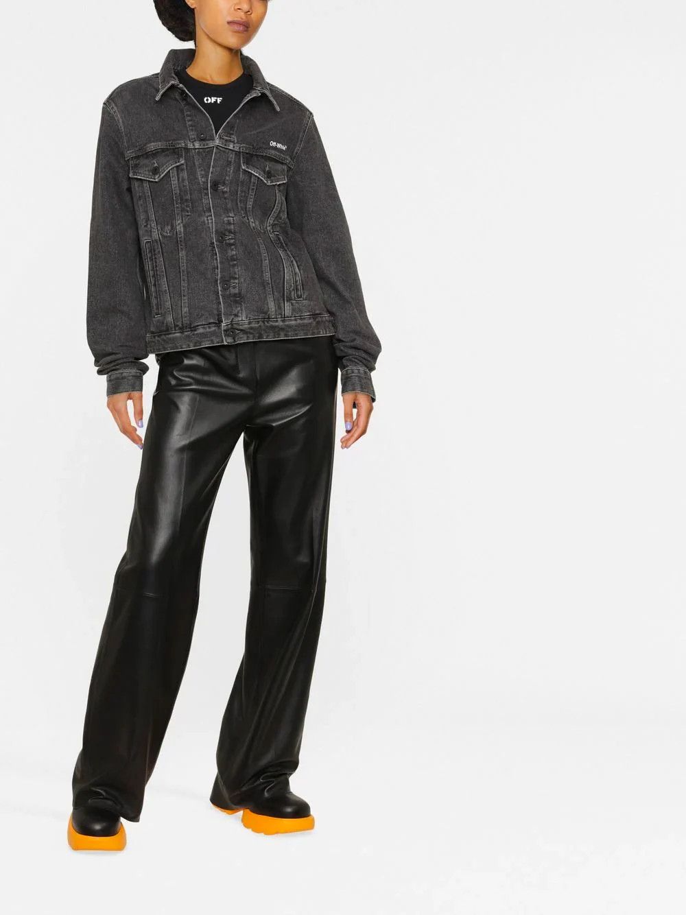 Off-White o1gr1nt1124 Diag Regular Jacket in Dark Grey Size XS / US 0-2 / IT 36-38 - 2 Thumbnail