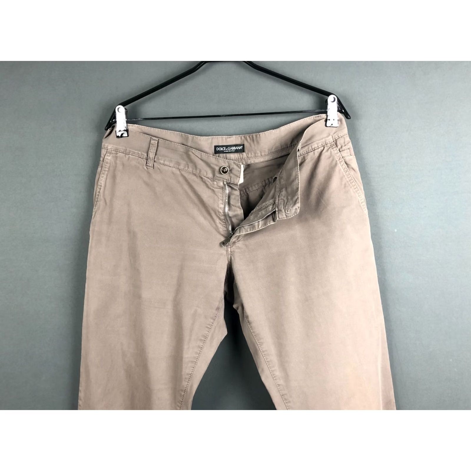 Dolce & Gabbana Dolce&Gabbana Pants Men Brown 50 Cotton Chino Regular Inseam 34.8in Flat Front Logo Vintage No Size US 34 / EU 50 - 5 Thumbnail