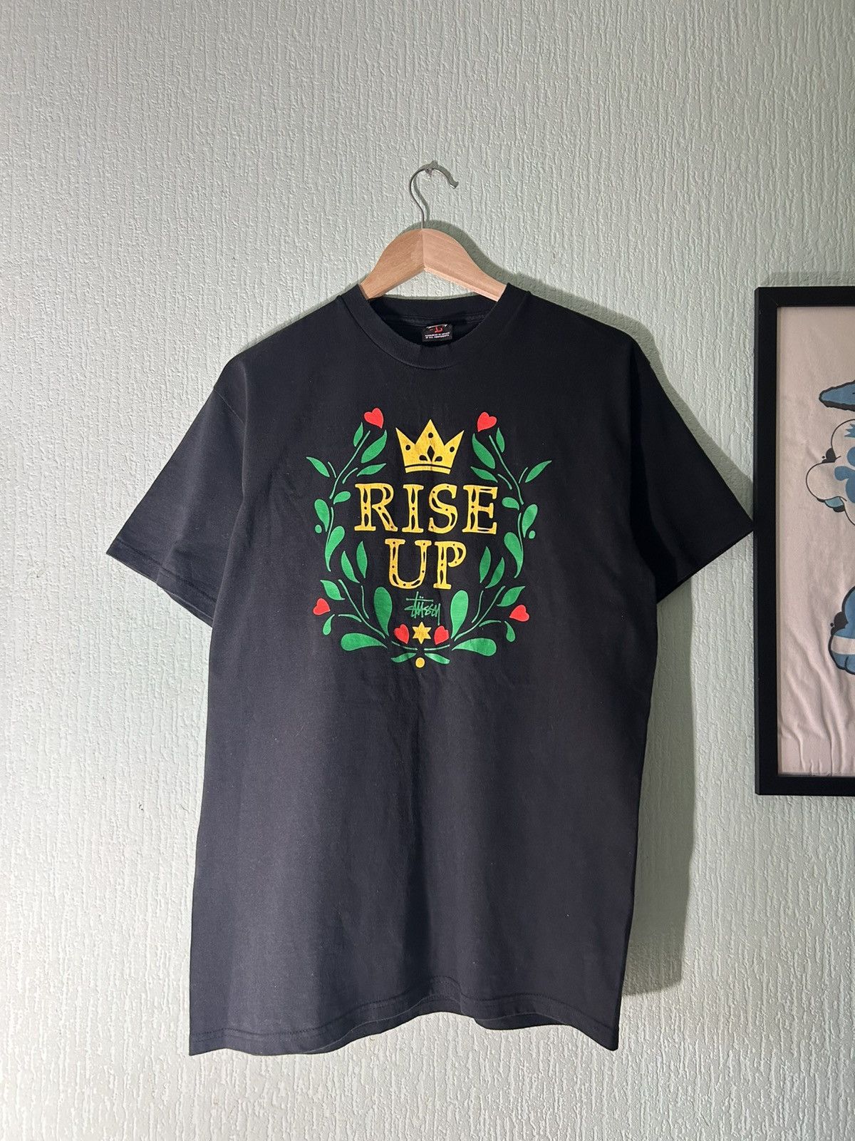 Stussy × Vintage Vintage Stussy "Rise Up" t-shirt Size US L / EU 52-54 / 3 - 1 Thumbnail
