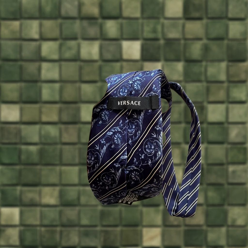 Versace Versace Silk Tie Made in Italy Blue Mens Size ONE SIZE - 1 Thumbnail