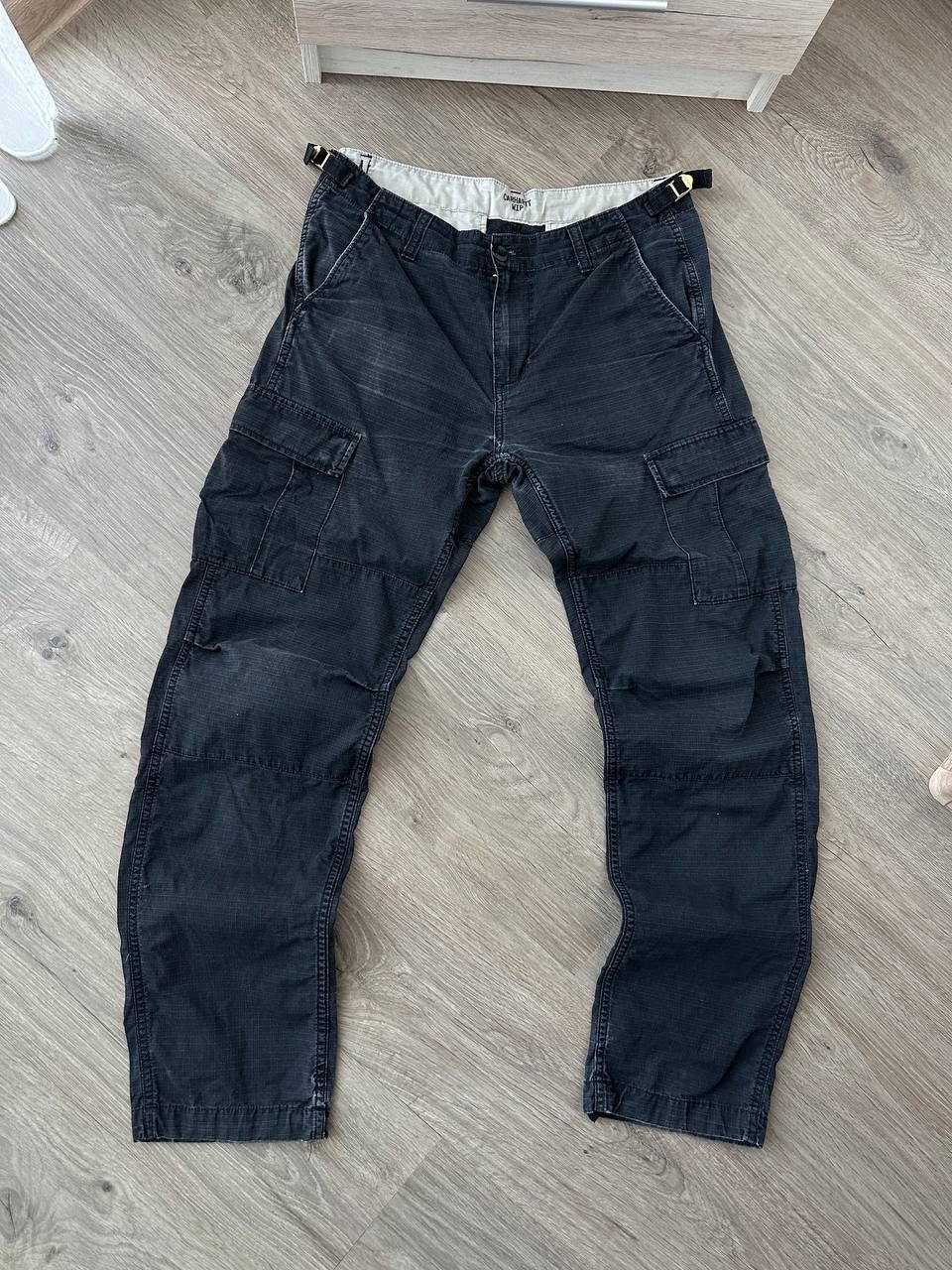 Carhartt × Carhartt Wip × Vintage Vintage Carhartt Cargo Black Pants Size US 30 / EU 46 - 8 Thumbnail