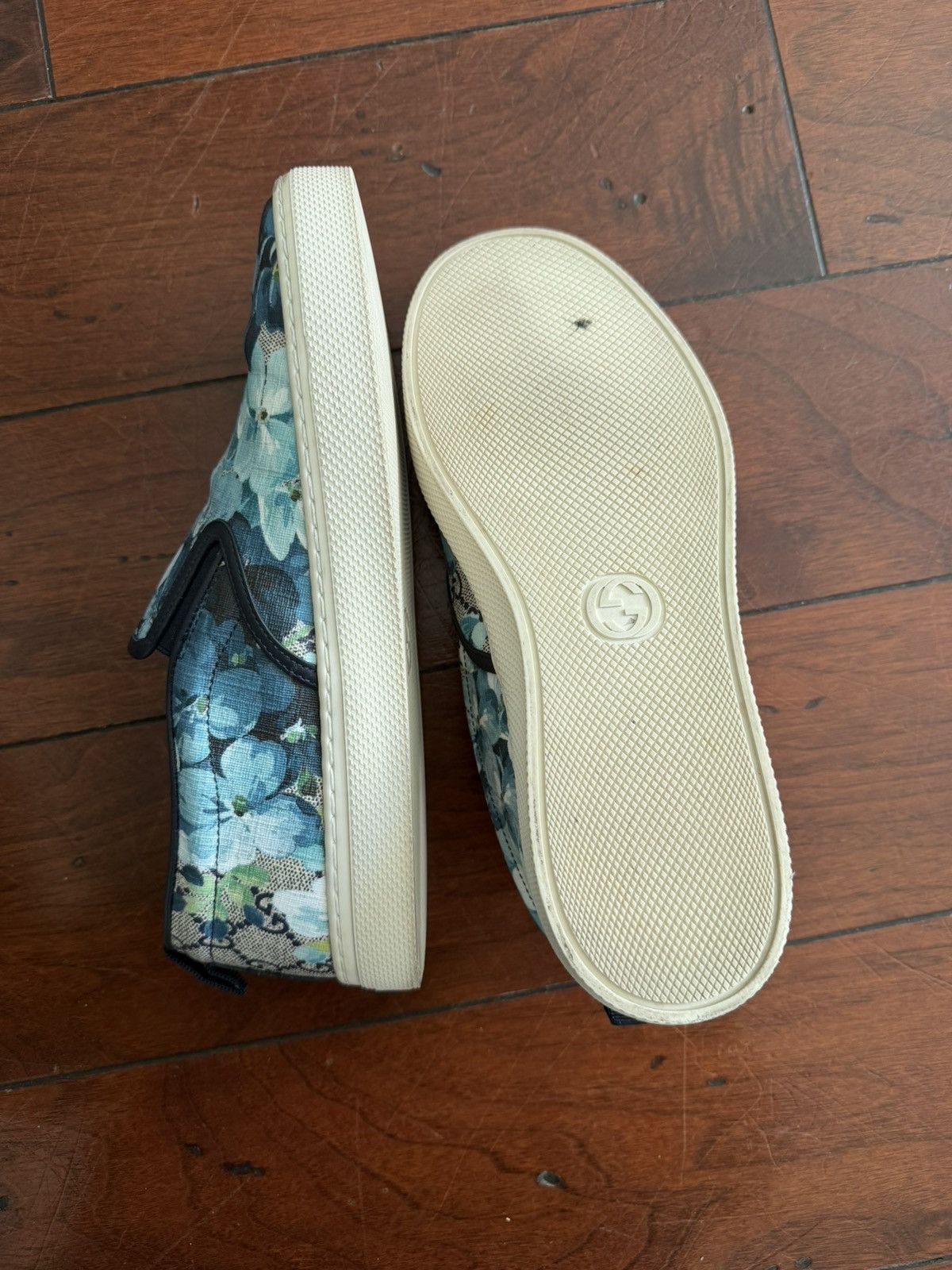 Gucci Gucci Supreme Blue Floral GG Canvas Slip On Size US 8 / EU 41 - 5 Thumbnail