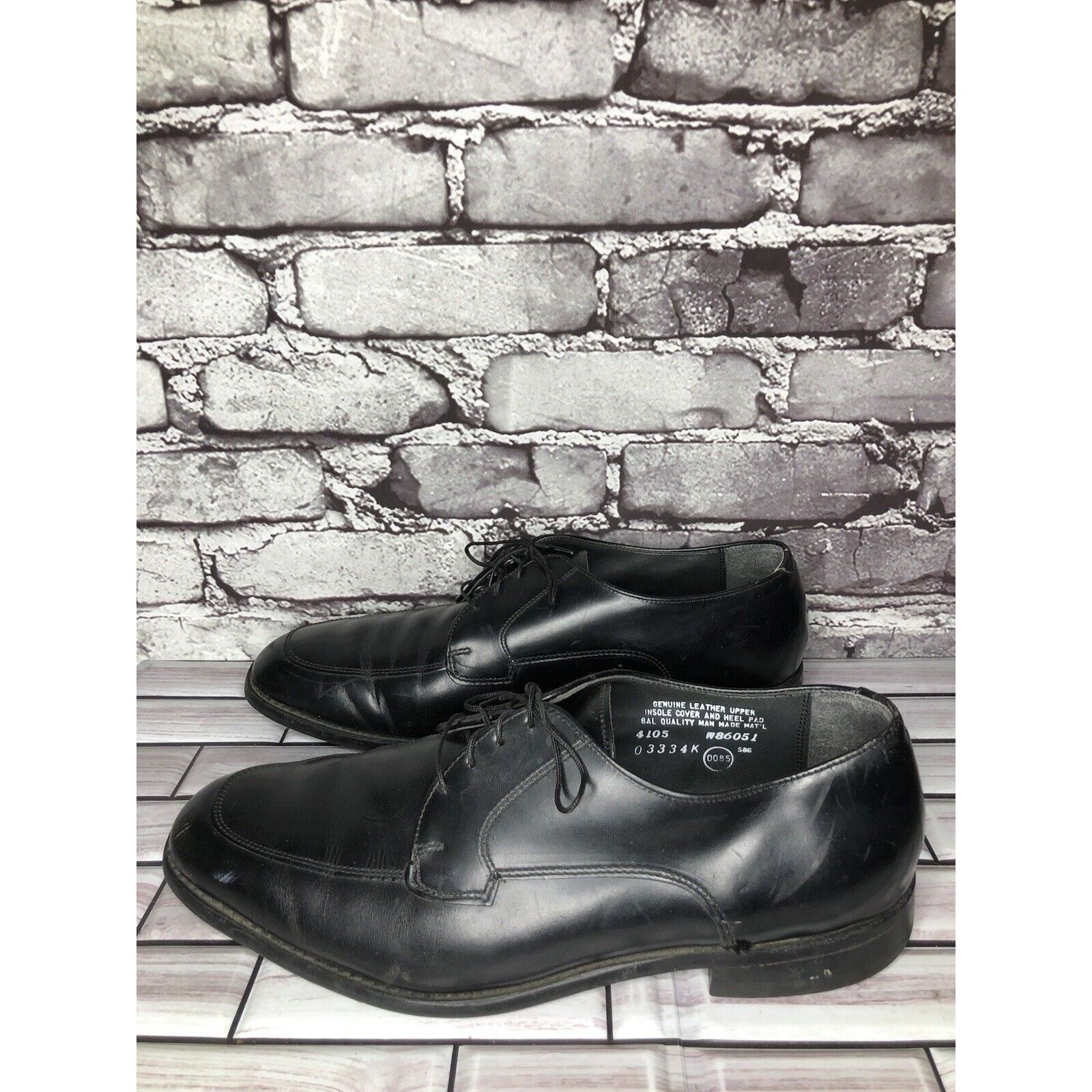 Other Cloud Club Black Leather Mock Apron Lace Up Oxfords Dress Sh Size US 11 / EU 44 - 11 Thumbnail