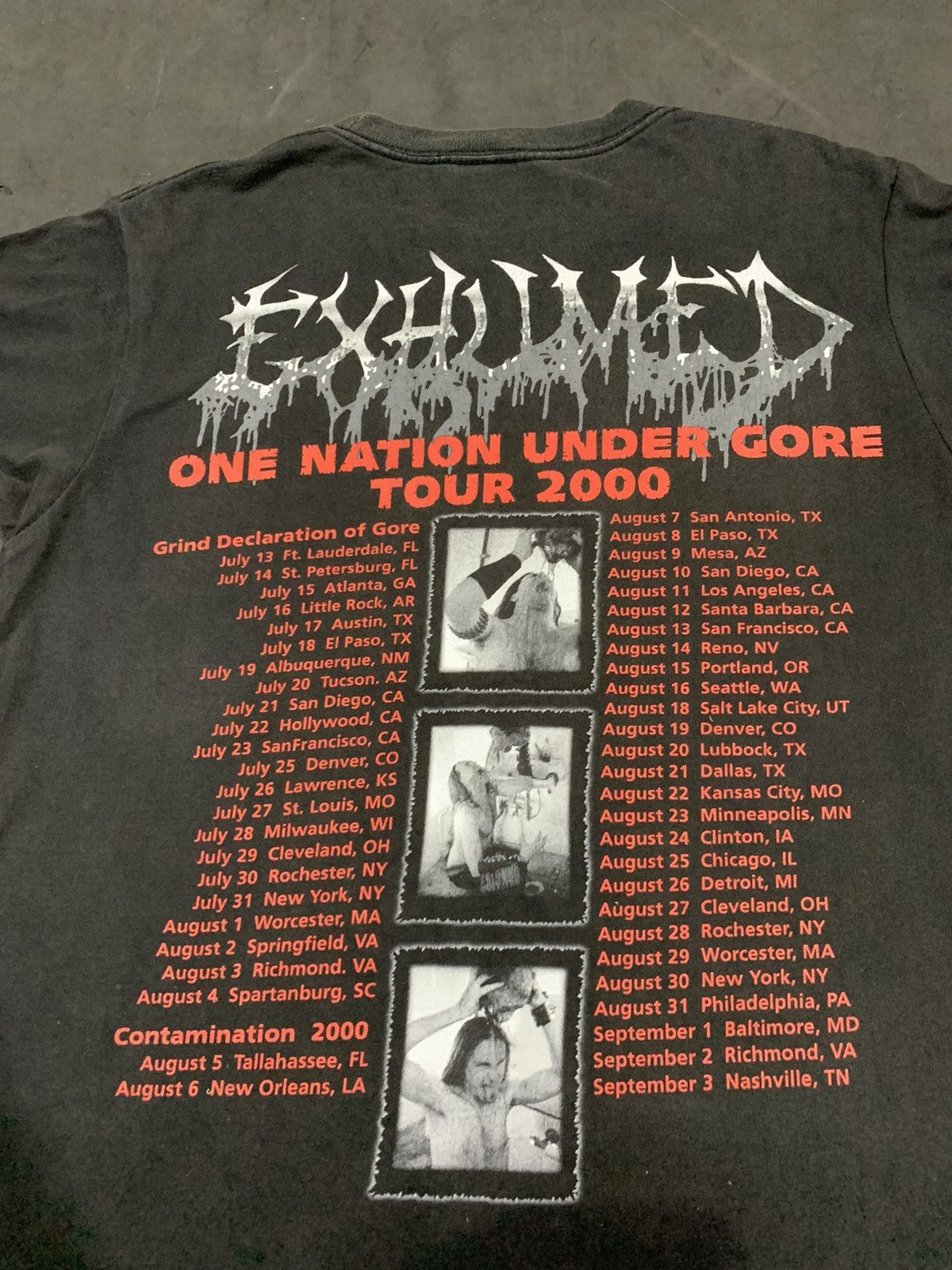 Band Tees 💸BINDINGOFFER💸Vintage exhumed tour 2000 Size US M / EU 48-50 / 2 - 3 Thumbnail