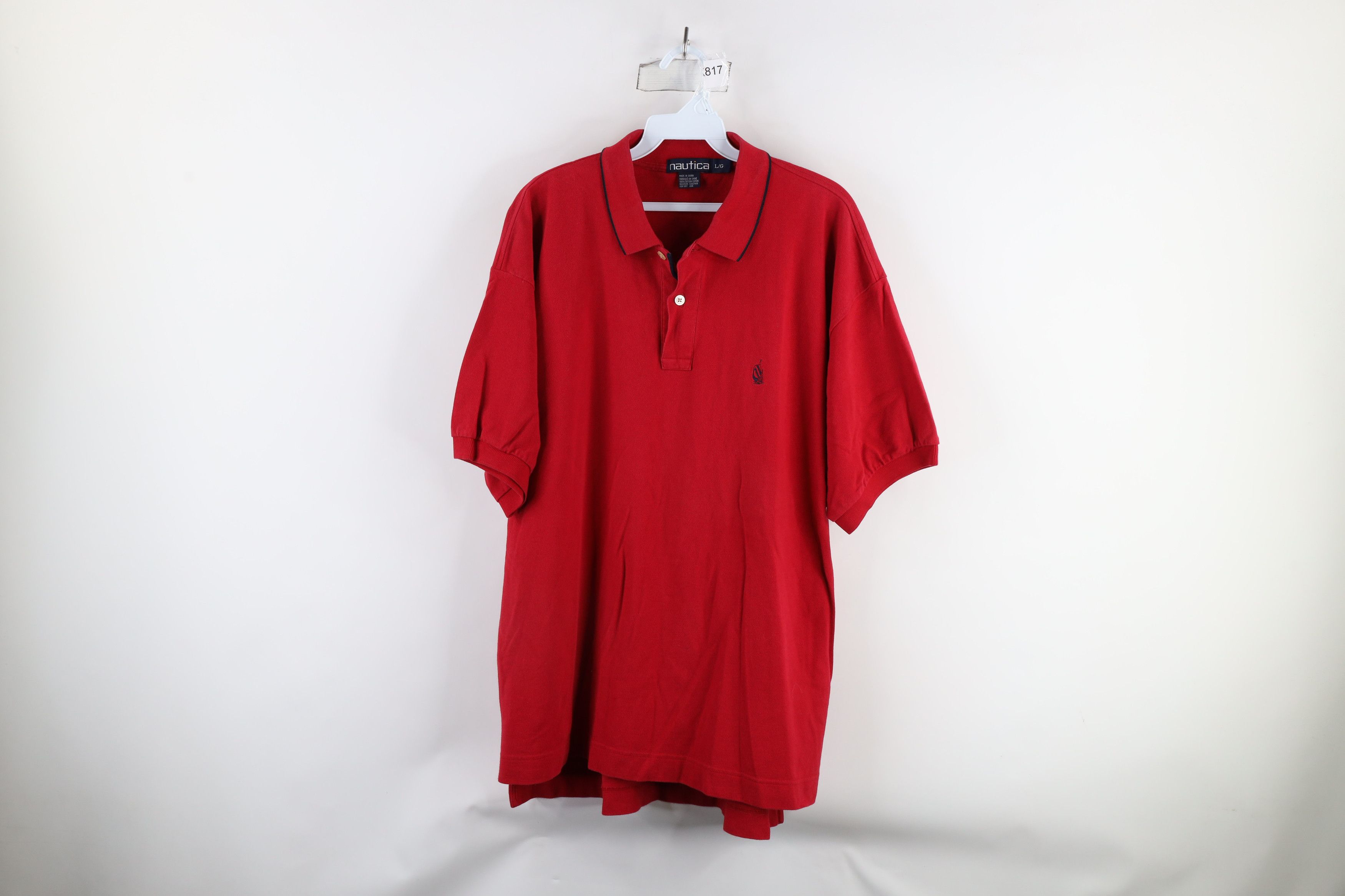 Nautica × Vintage Vintage 90s Nautica Sailboat Collared Golf Polo Shirt Red Size US L / EU 52-54 / 3 - 1 Thumbnail