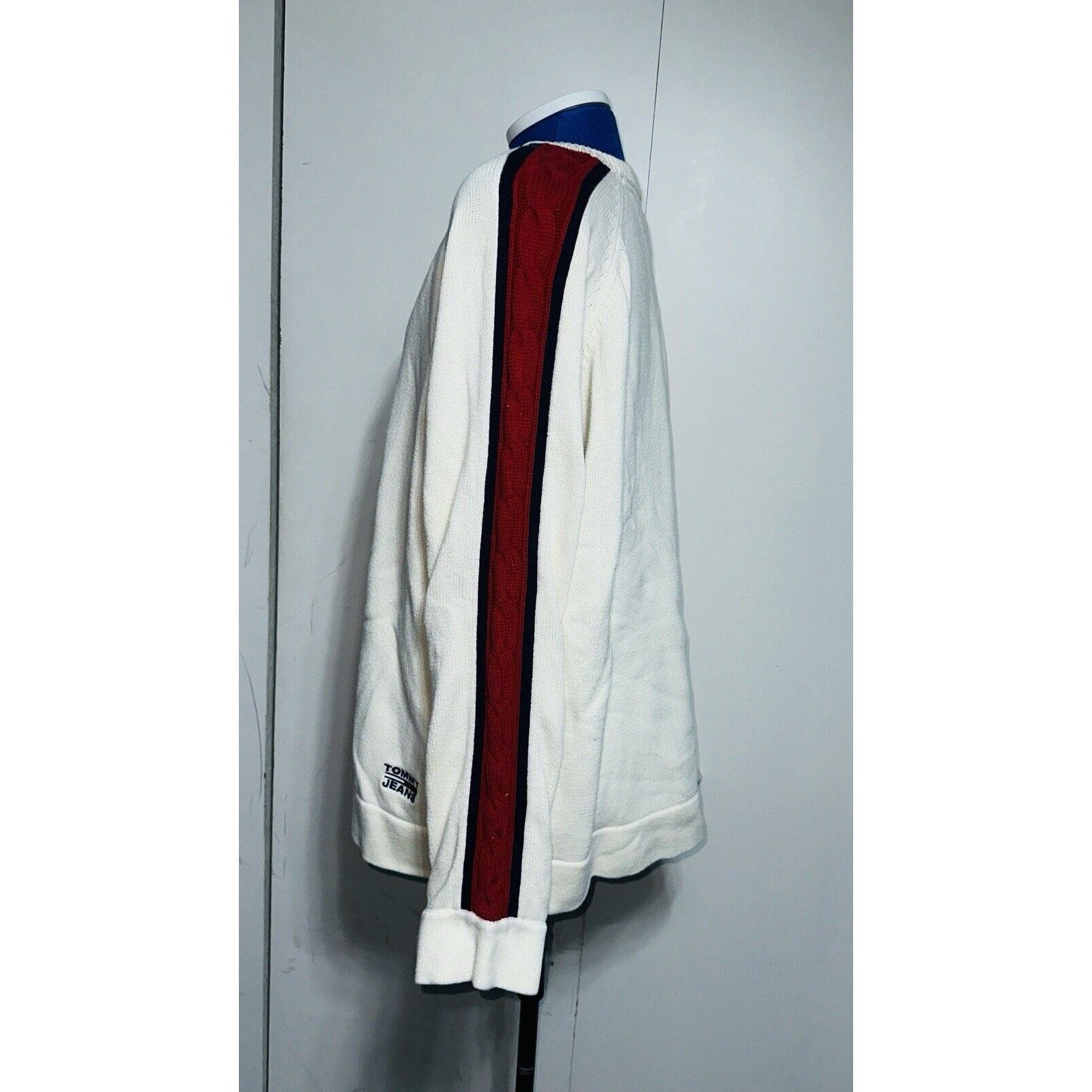 Tommy Hilfiger Tommy Hilfiger Jeans Embroidered Cable Sweater Big Logo XL Size US XL / EU 56 / 4 - 7 Thumbnail