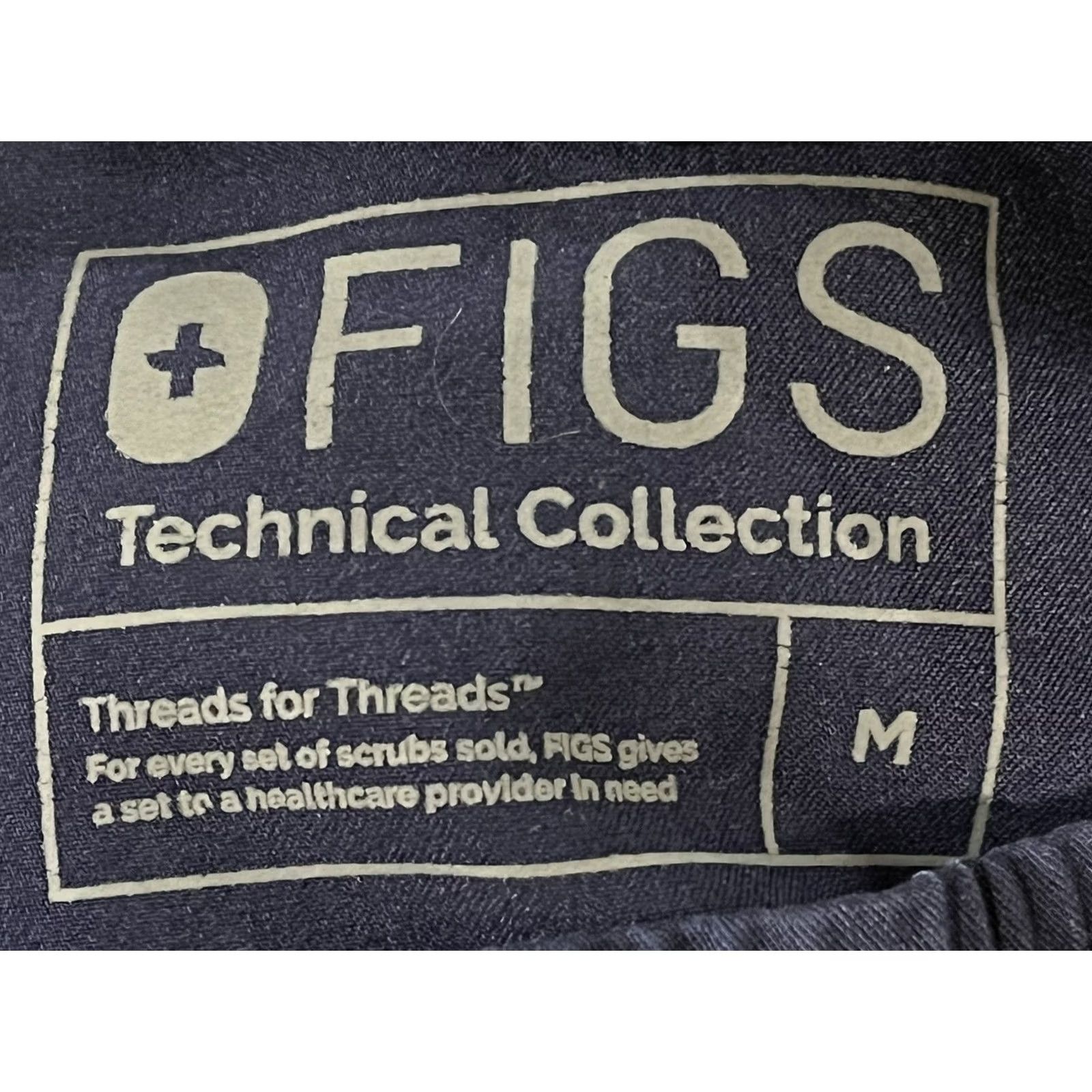 Vintage FIGS Technical Scrubs Jogger Pants Adult Medium Navy Blue Polyester Blend Unisex Medical Pockets Drawstring VGUC Size US 31 - 5 Thumbnail