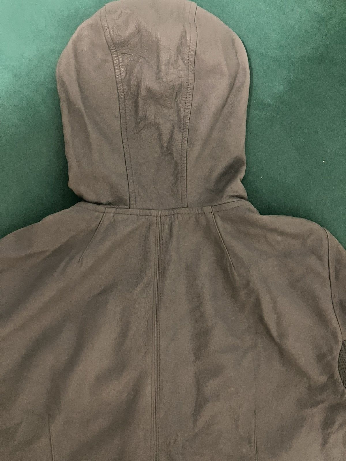 Rick Owens Dust leather Olmar+Mirta hoodie jacket Size US XS / EU 42 / 0 - 15 Thumbnail