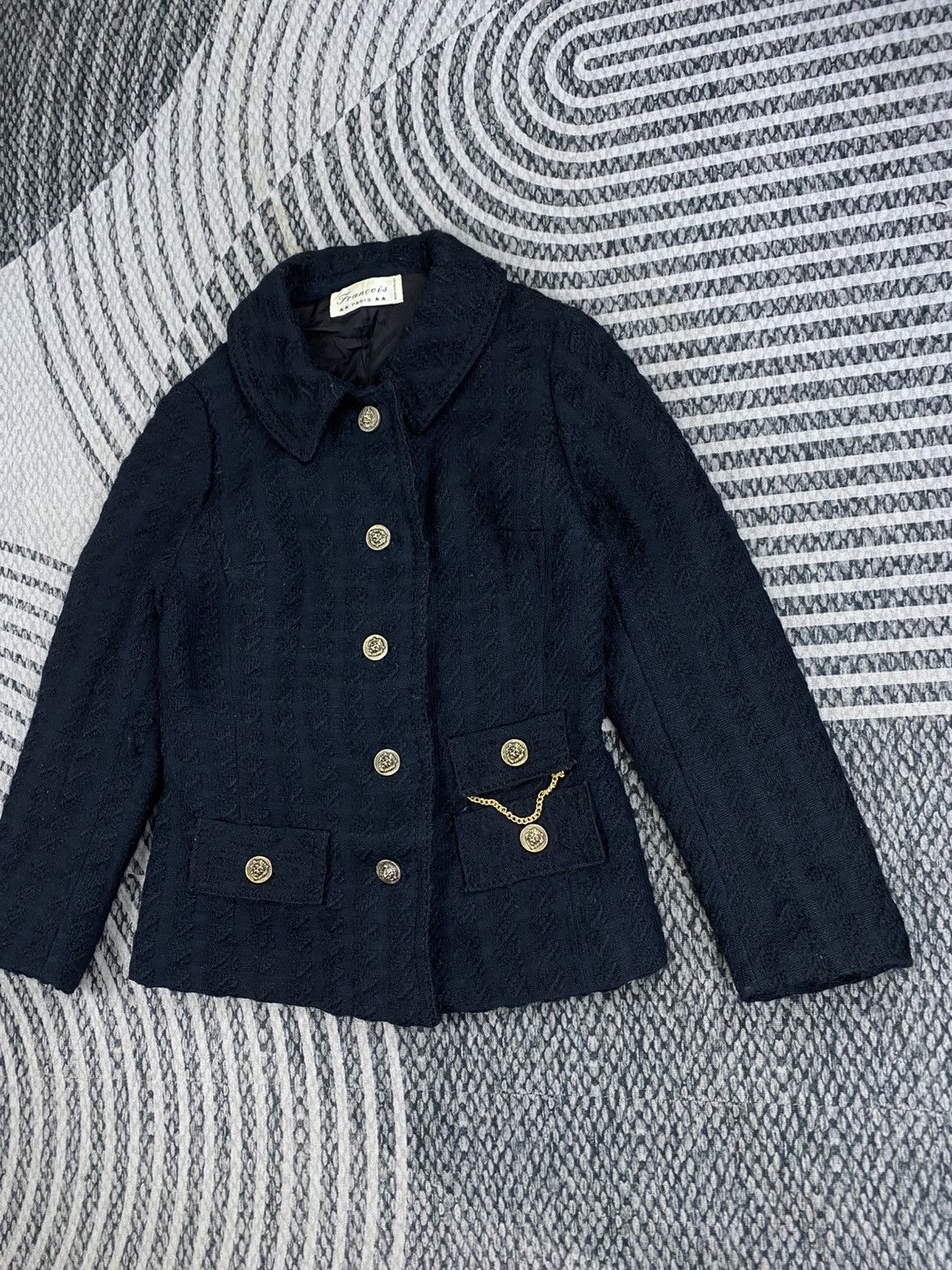 Vintage Vintage Francois Paris Flap Pocket Knit Blazer Style Jacket Size M / US 6-8 / IT 42-44 - 4 Thumbnail