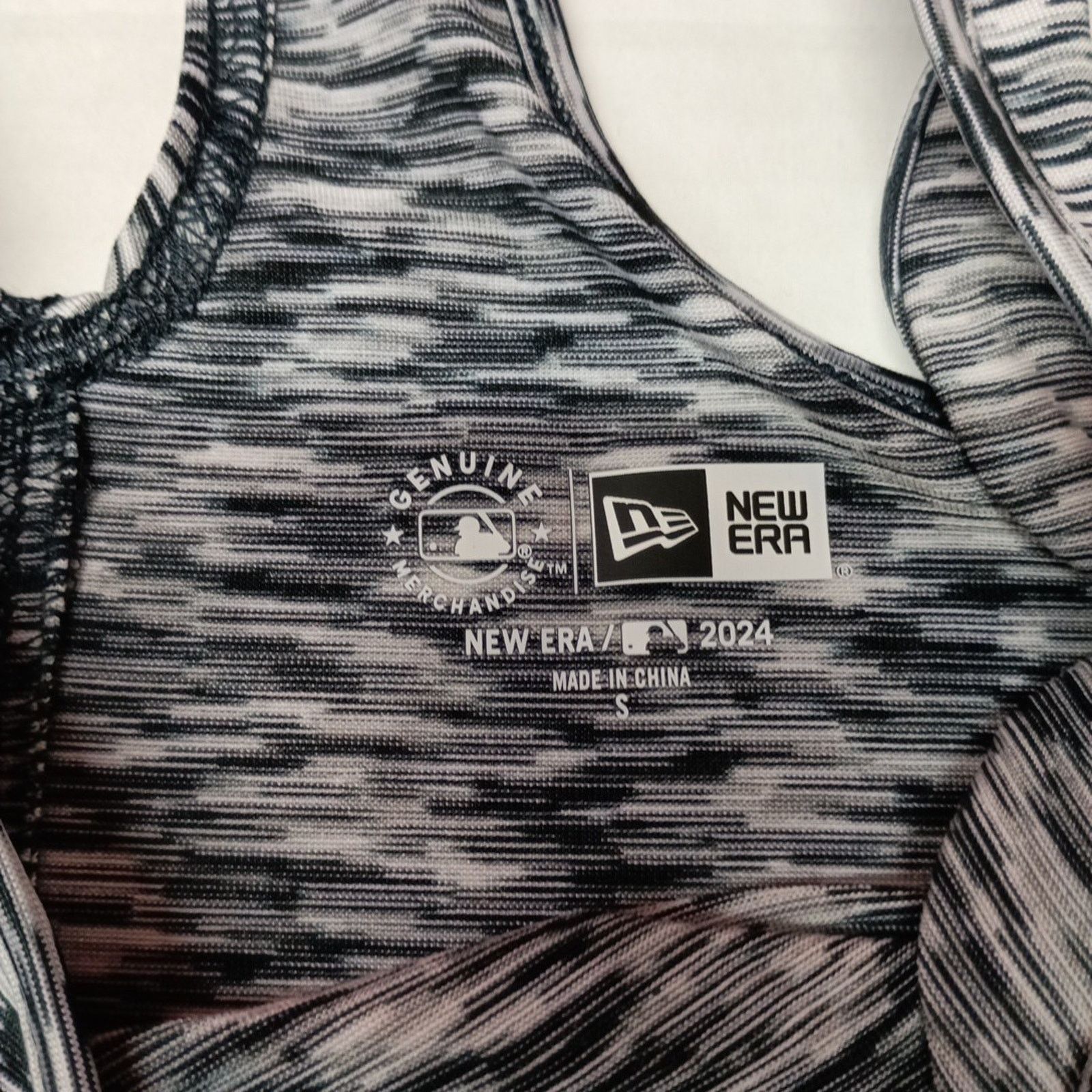 New Era Atlanta Braves MLB Striped Gray Racerback Tank Top Women's S Size S / US 4 / IT 40 - 3 Thumbnail