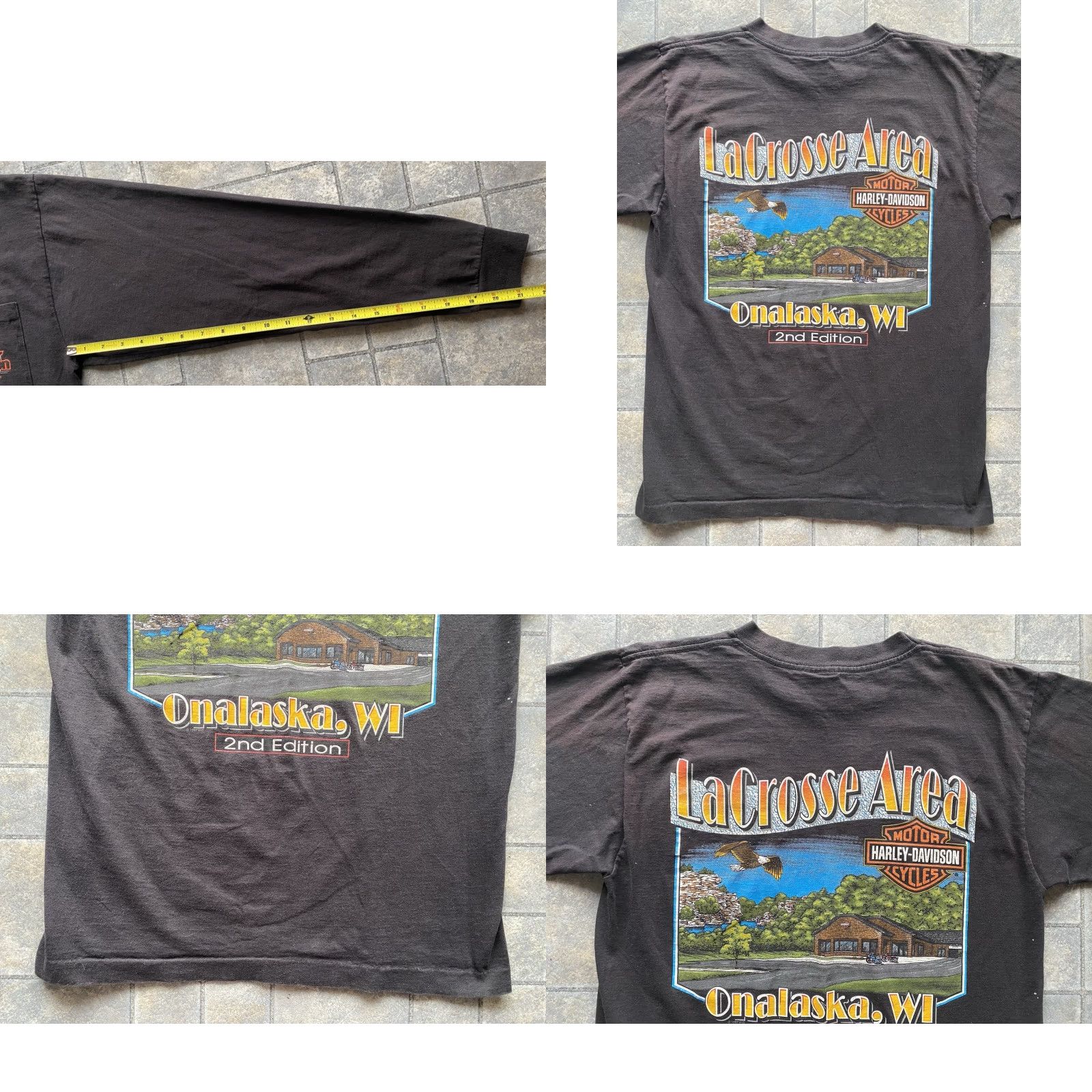 Harley Davidson VINTAGE Harley-Davidson Long Sleeve Shirt M Men Black 1997 Wisconsin Harley-Davidson 90s Biker Motorcycle Wisconsin United States Size US M / EU 48-50 / 2 - 10 Thumbnail