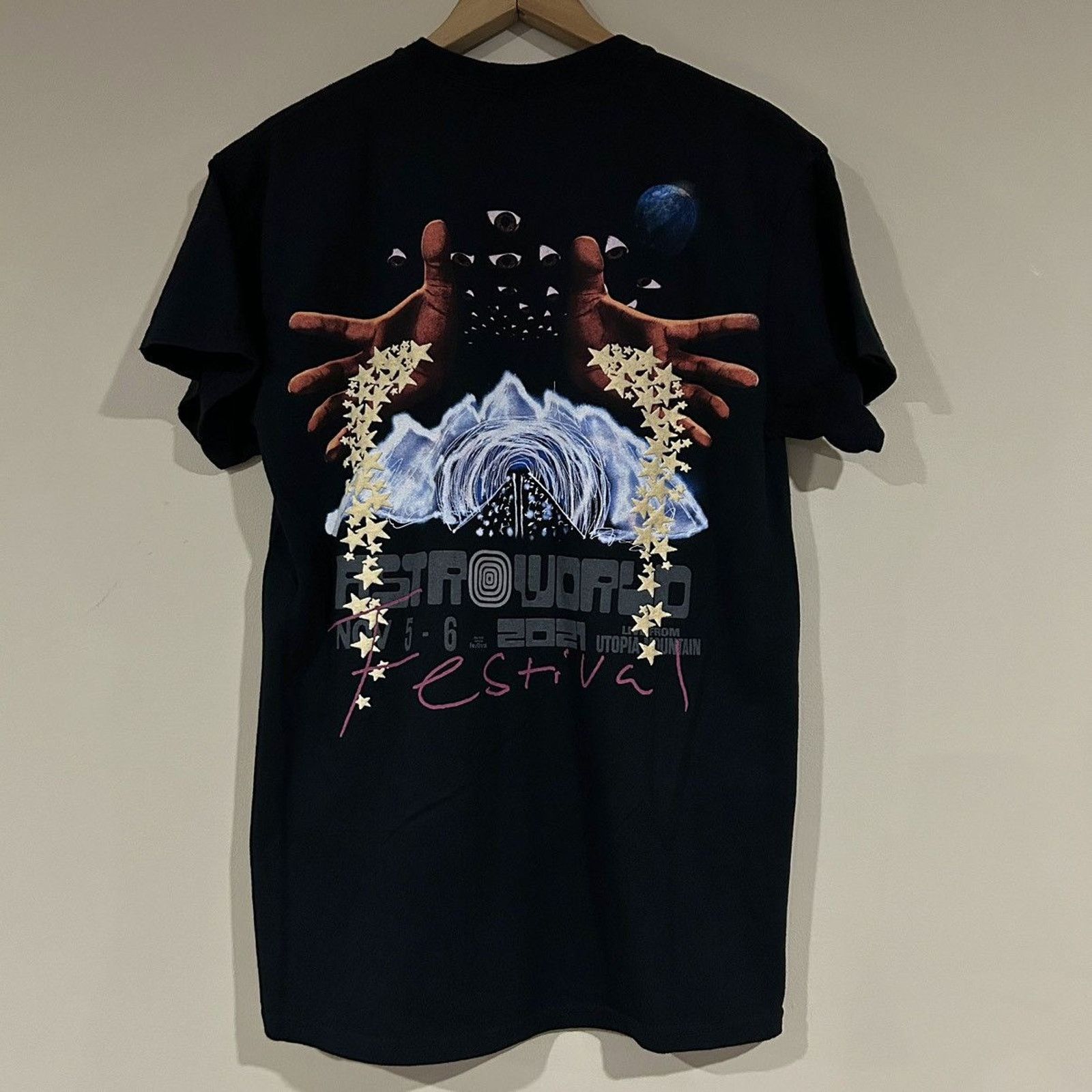 Travis Scott Travis Scott Astroworld See You In Utopia Concert Tee Shirt Size US M / EU 48-50 / 2 - 2 Thumbnail