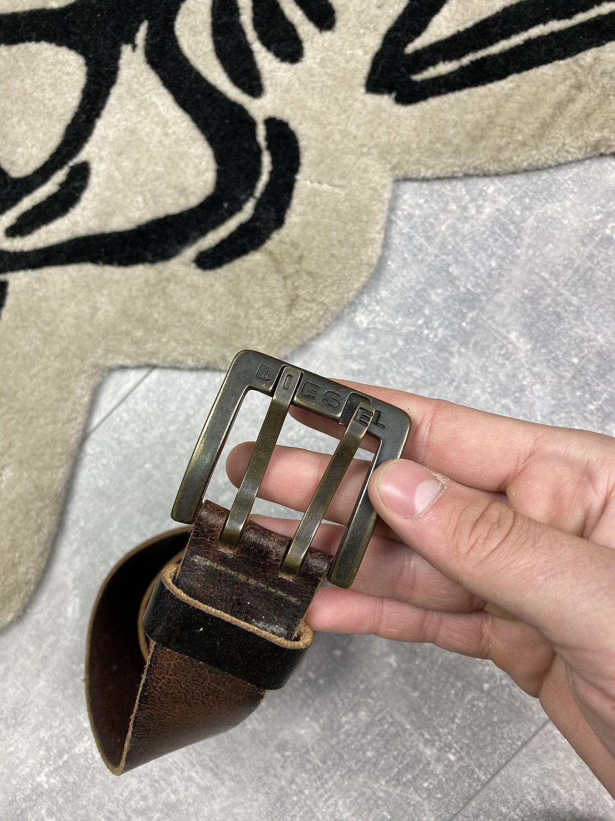 Diesel Vintage Diesel Brow Leather Belt Size ONE SIZE - 2 Thumbnail
