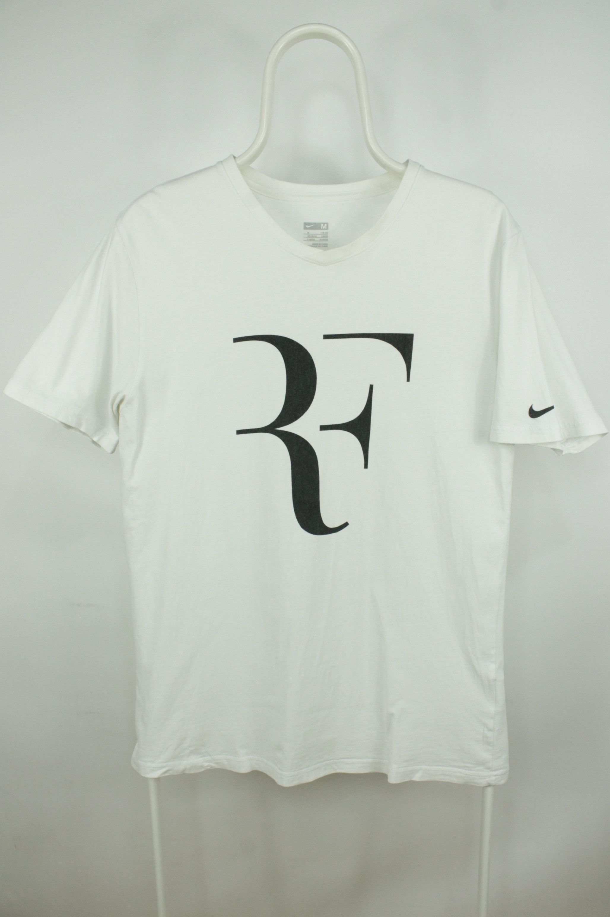 Nike Roger Federer Nike RF White Big Logo T-Shirt 2009 Size US M / EU 48-50 / 2 - 1 Thumbnail