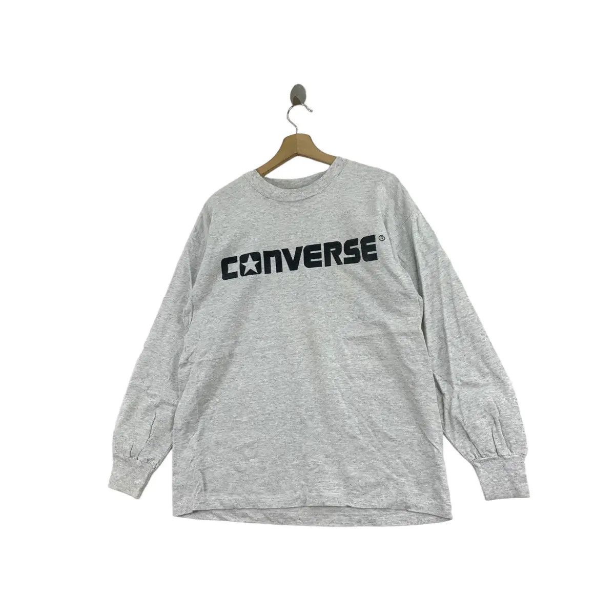 Converse Vtg CONVERSE ALL STAR Chuck Taylor Stock Logo Sweatshirt Size L / US 10 / IT 46 - 2 Thumbnail