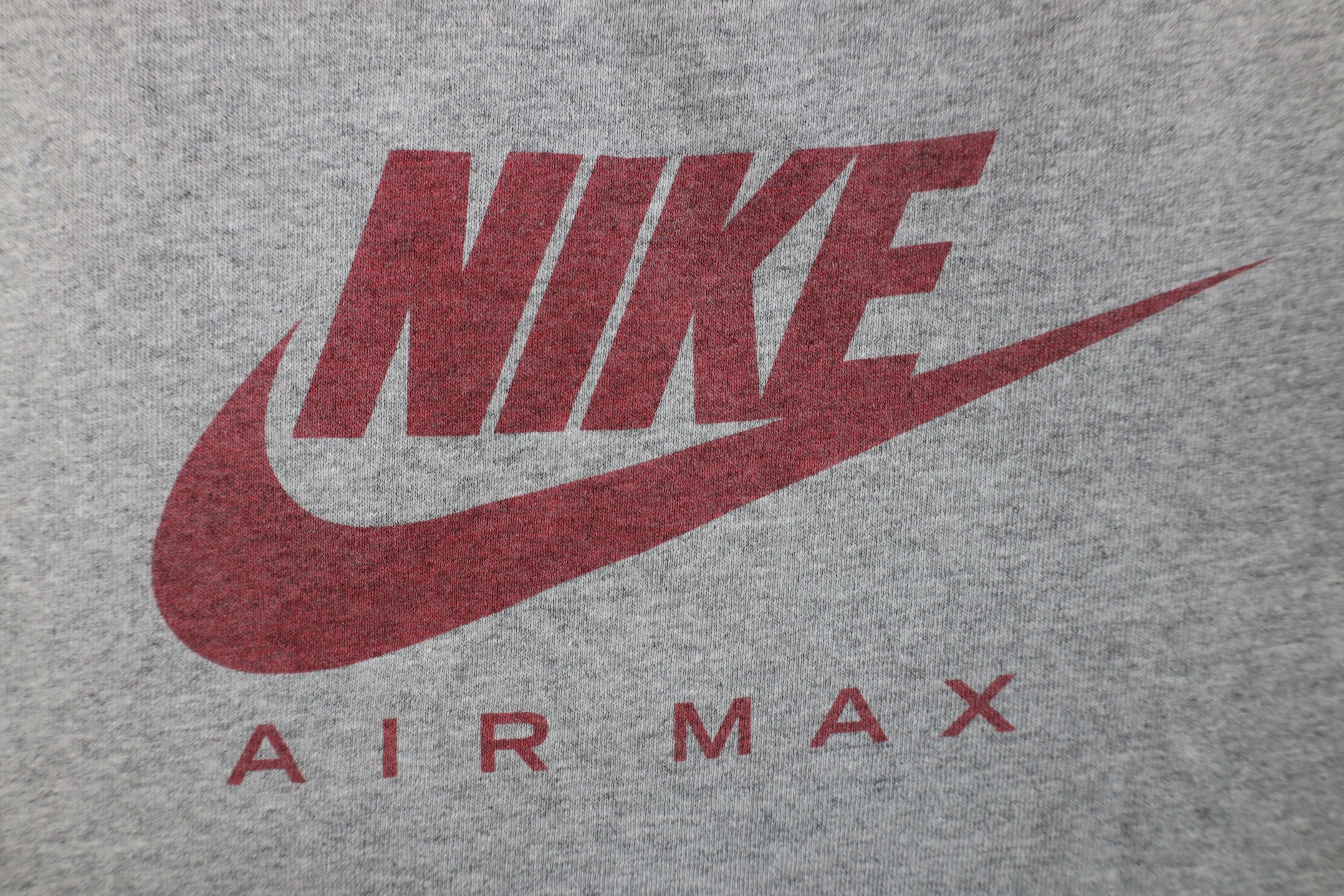 Nike Vintage Nike Air Max Center Big Swoosh T-Shirt Heather Gray Size US XXL / EU 58 / 5 - 4 Thumbnail