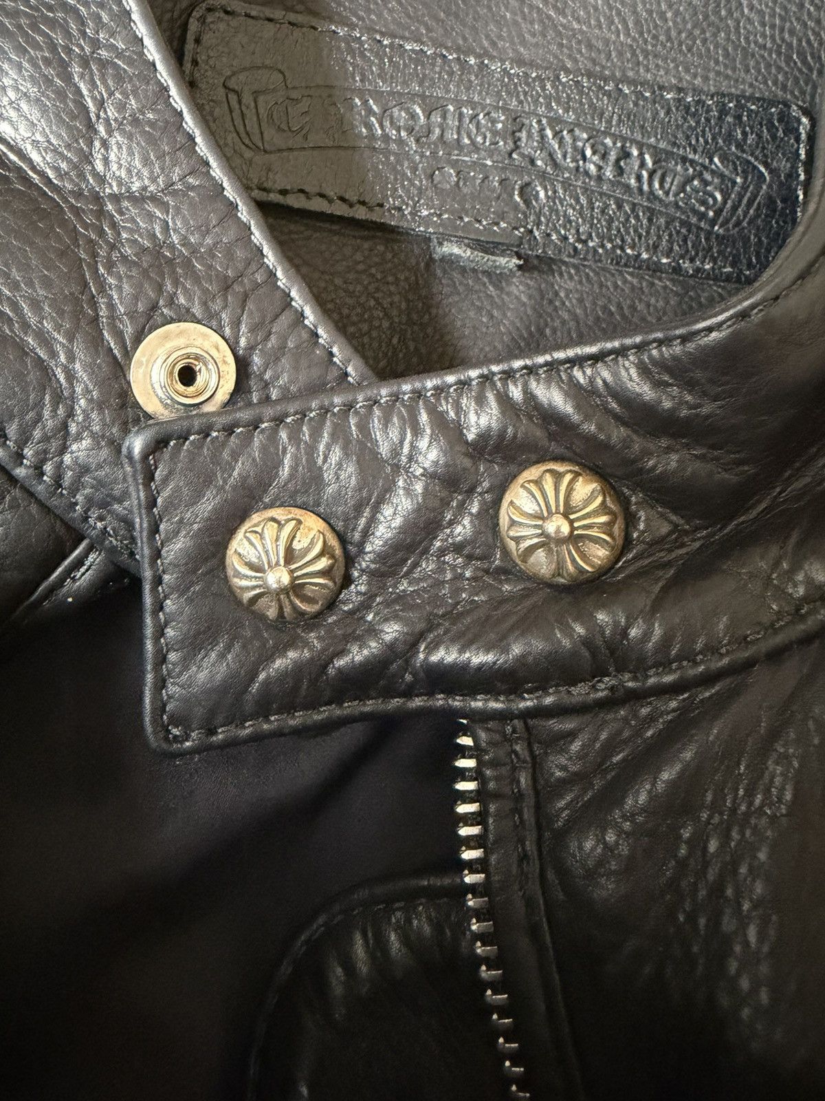 CHROME HEATS Fleur Piping Leather Jacket