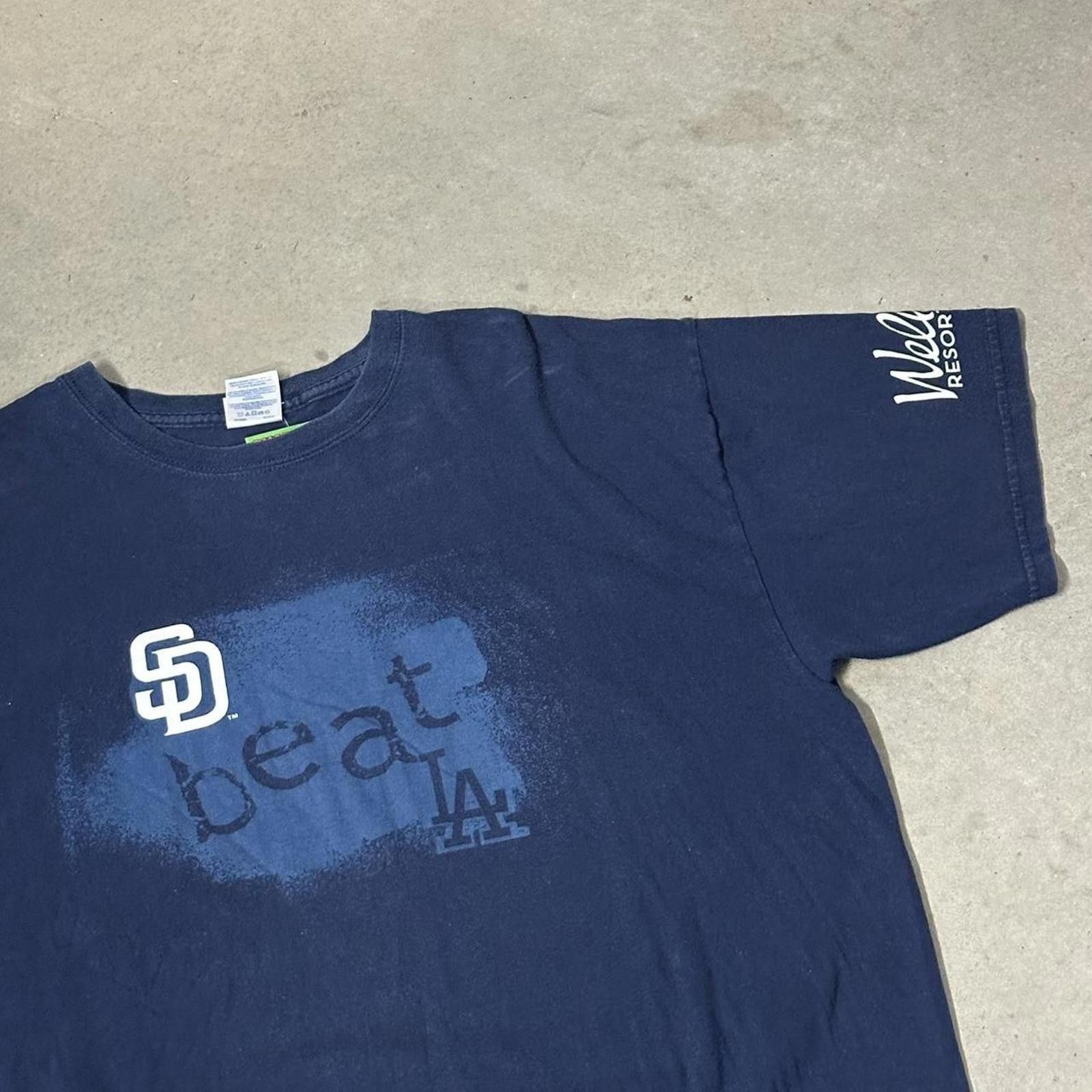 MLB Boxy Vintage “SD Beat LA” Navy Blue Tee Size ONE SIZE - 2 Thumbnail